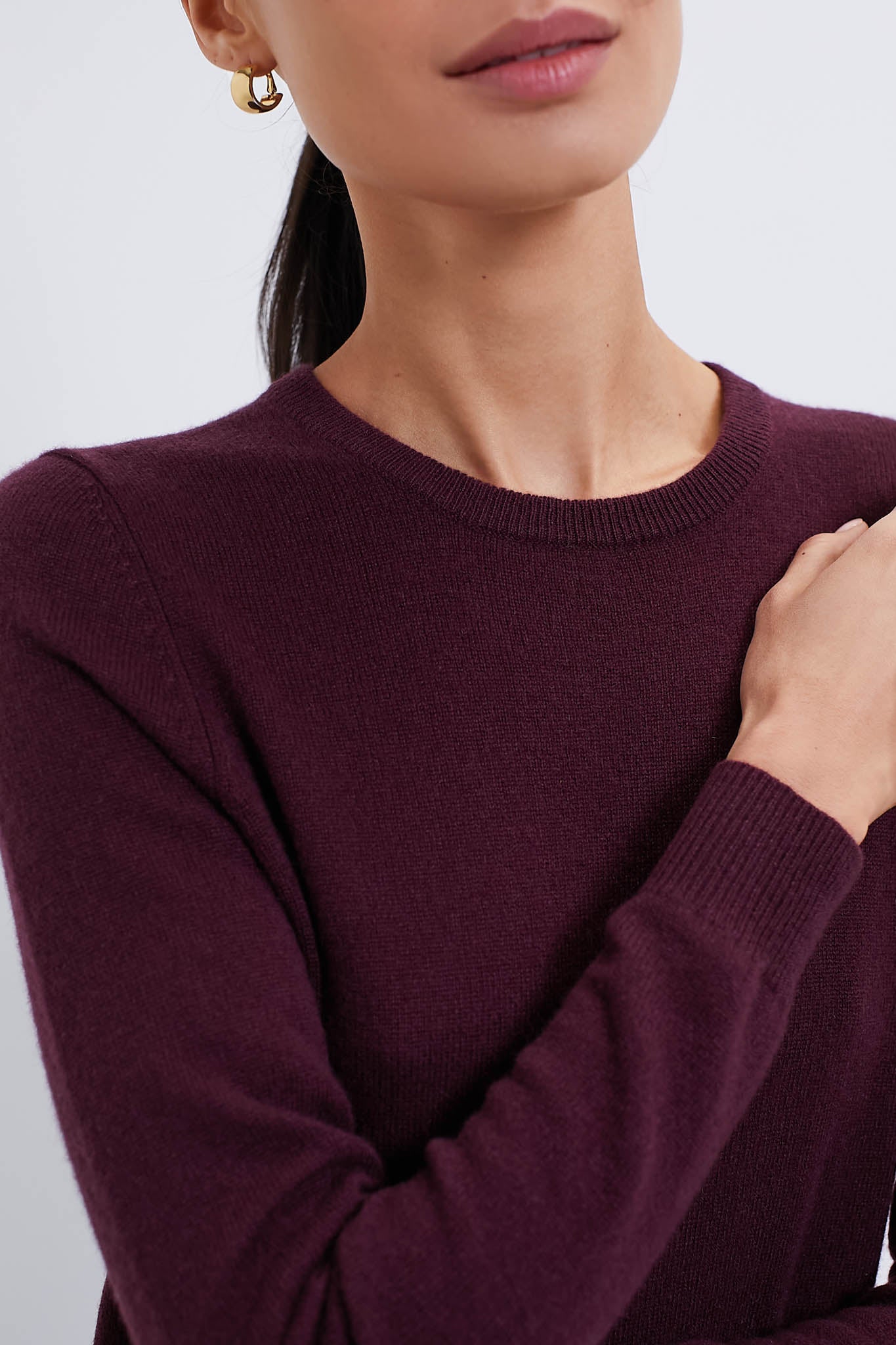 Winetasting Cashmere Crewneck Sweater-Charming Tale Store