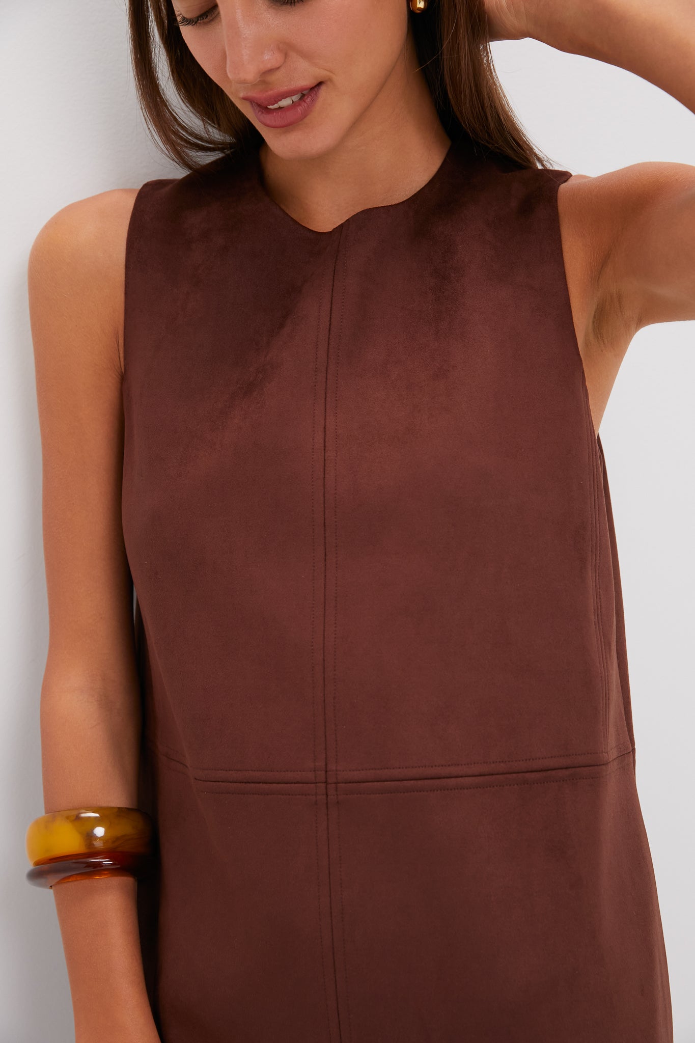 Ganache Vegan Suede Marlowe Dress-Charming Tale Store