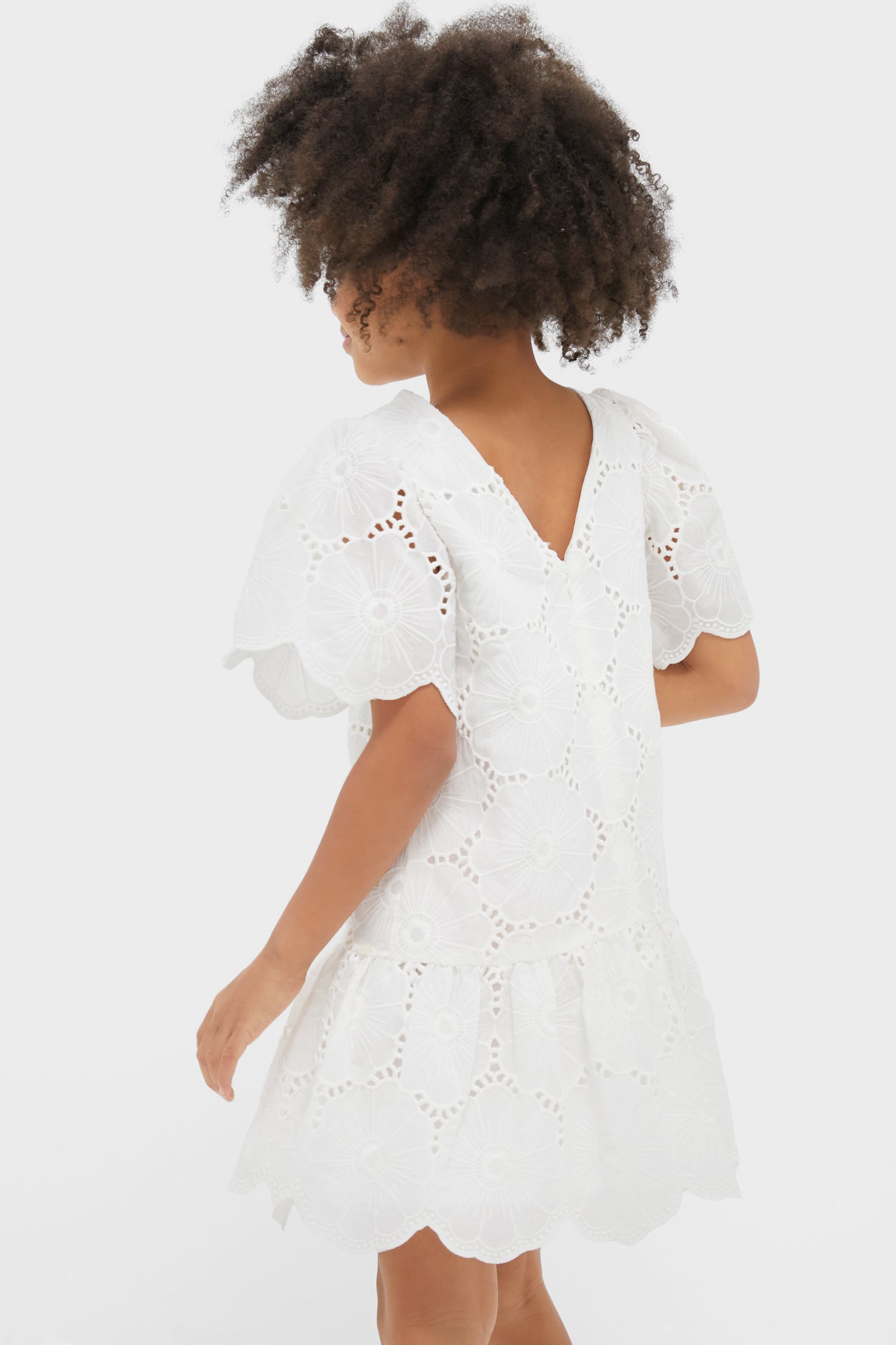 White Eyelet Dress-Charming Tale Store