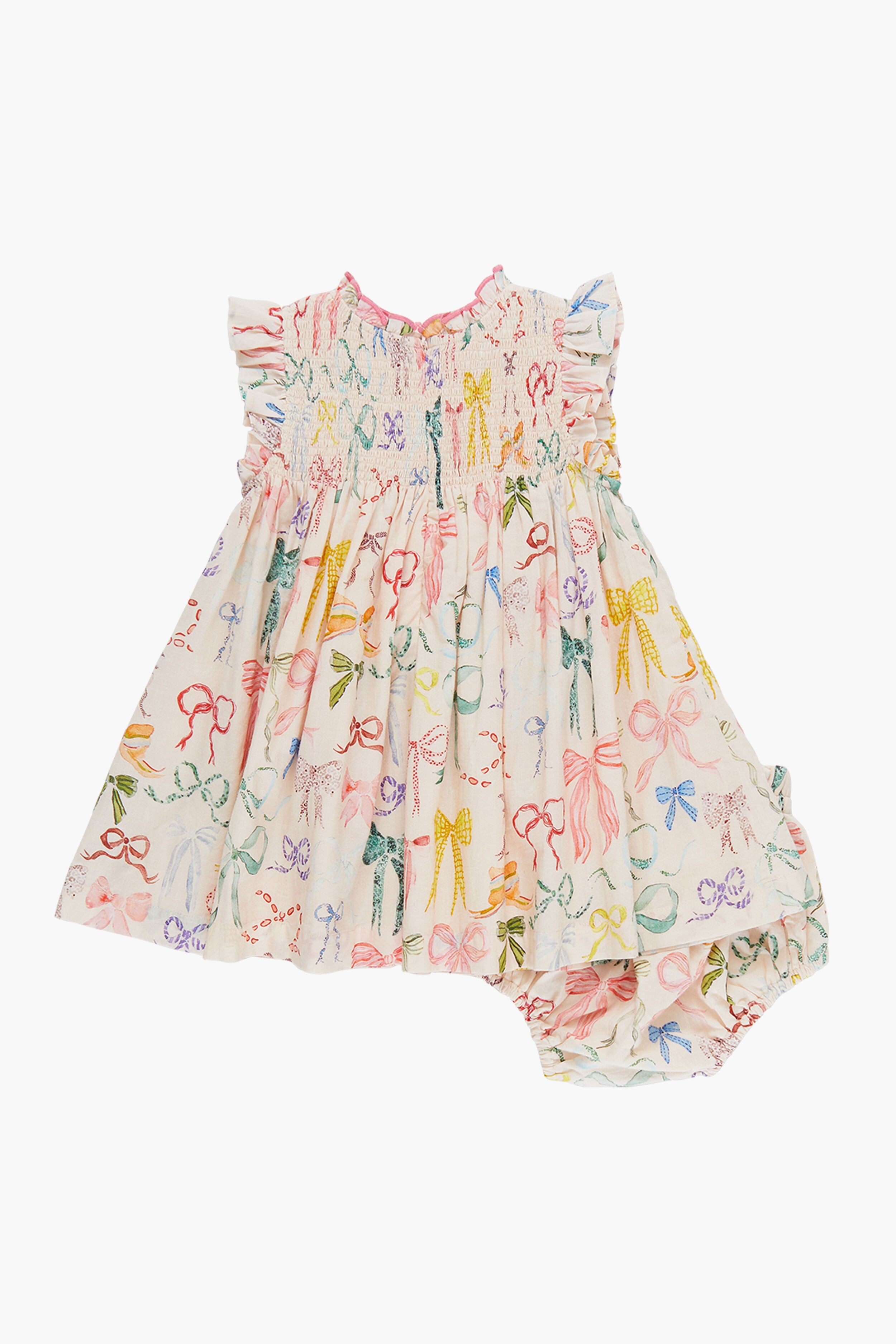 Watercolor Bows Baby Girls Stevie Dress Set-Charming Tale Store