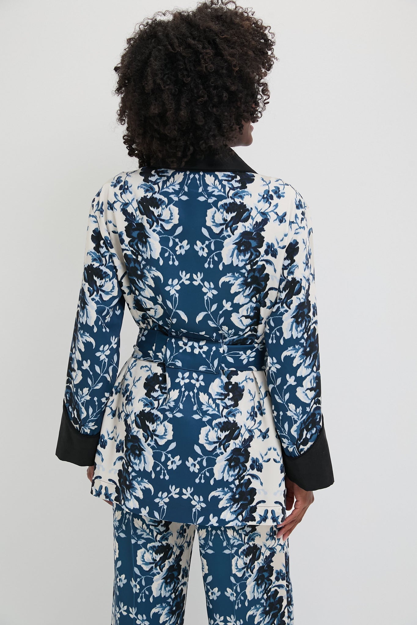 Indigo Reflection Drapey Twill Pascal Jacket-Charming Tale Store