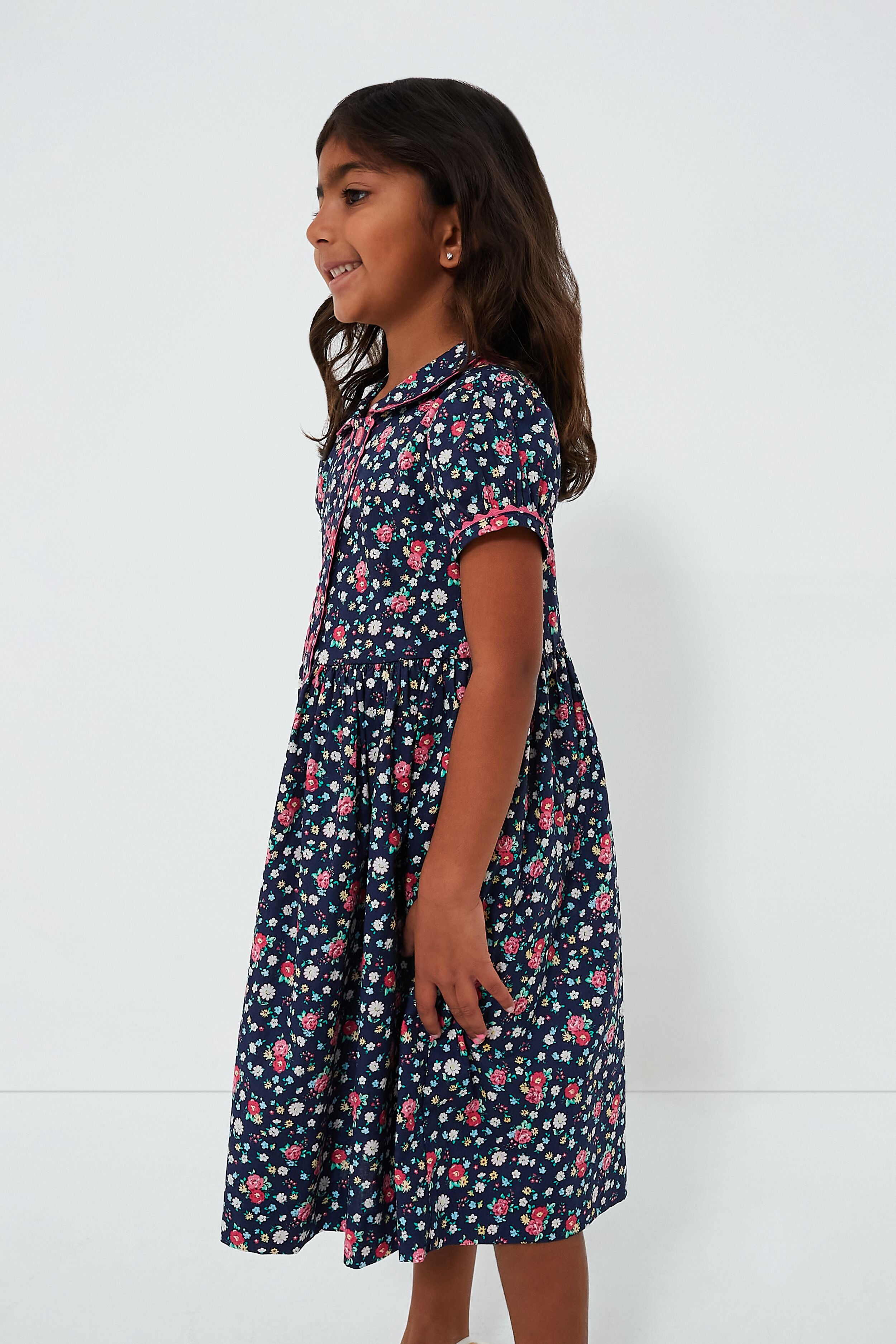 Floral Button-Front Dress-Charming Tale Store