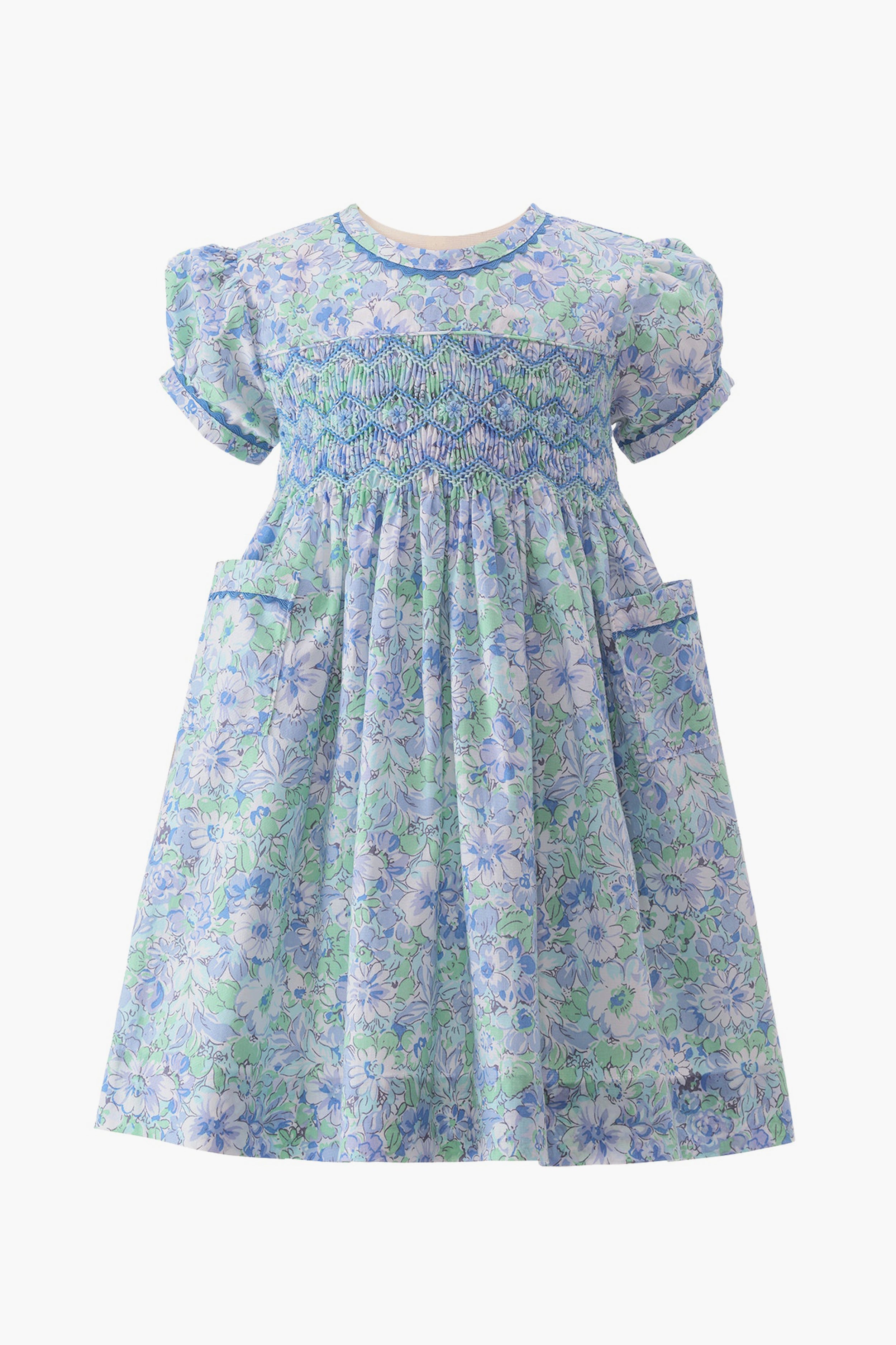 Floral Meadow Smocked Dress & Bloomers-Charming Tale Store