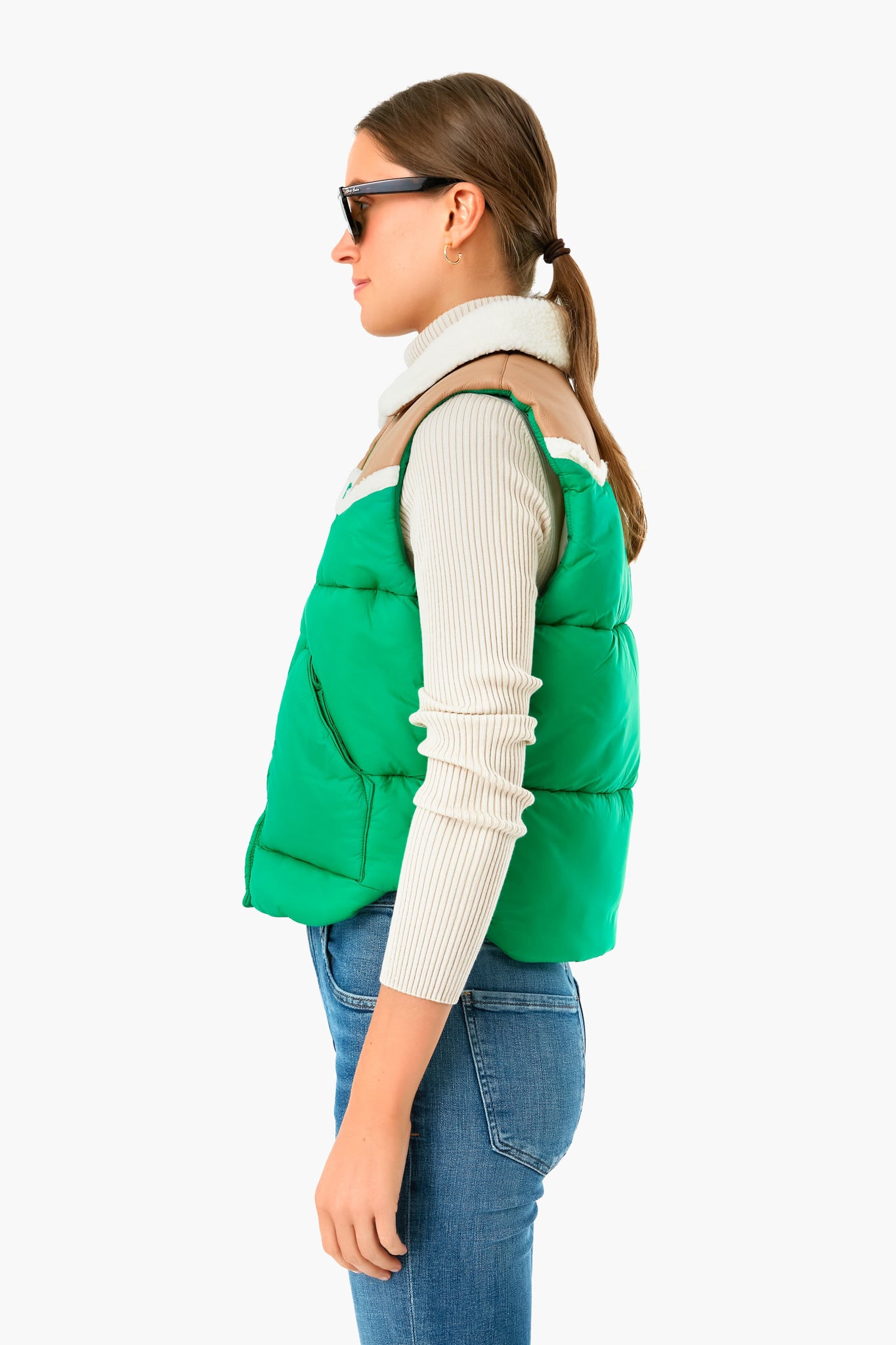 Bright Green The Ol West Puffer Vest-Charming Tale Store