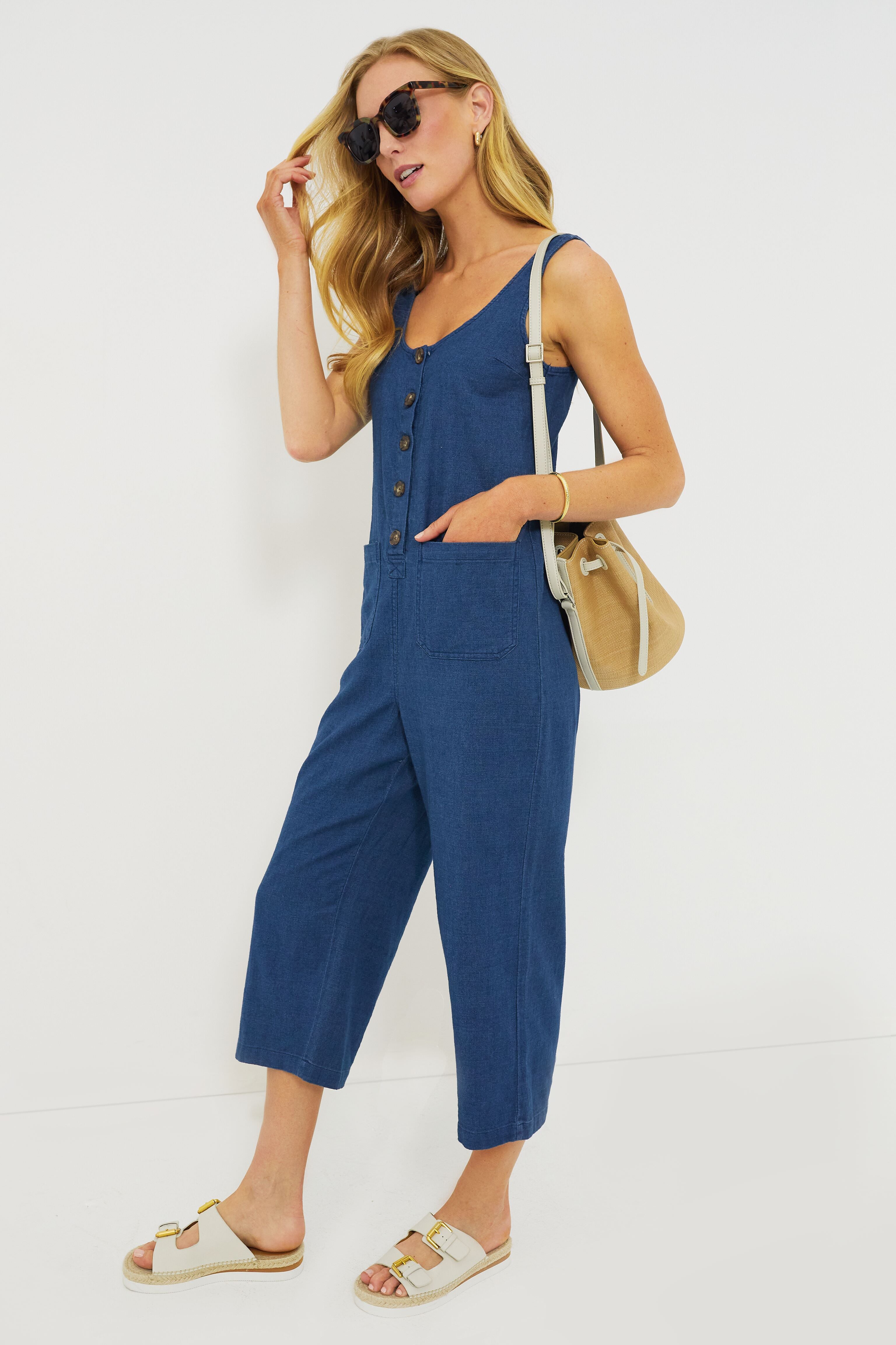 Indigo Sydney Jumpsuit-Charming Tale Store