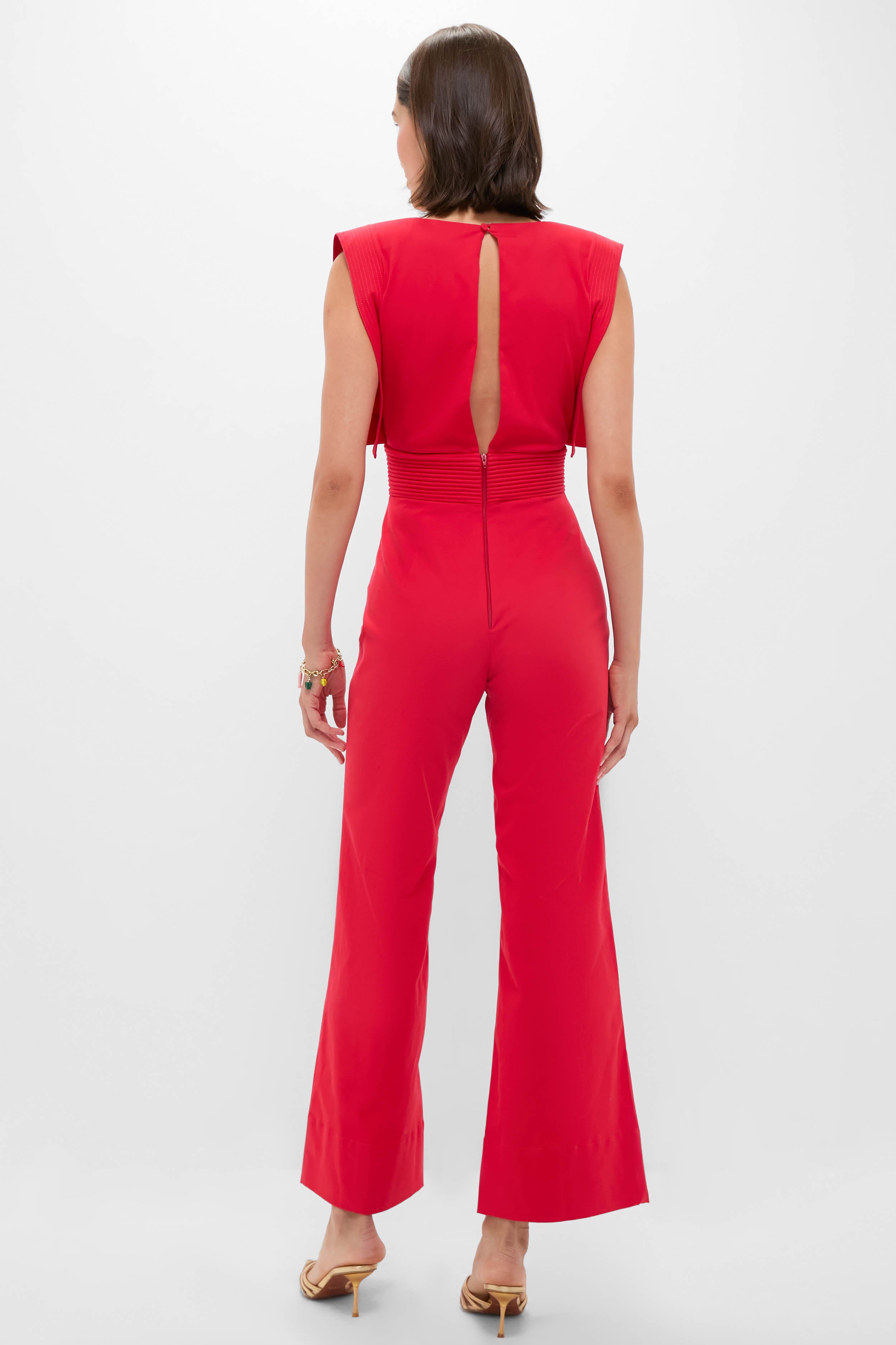 Red Lienzo Abierto Jumpsuit-Charming Tale Store