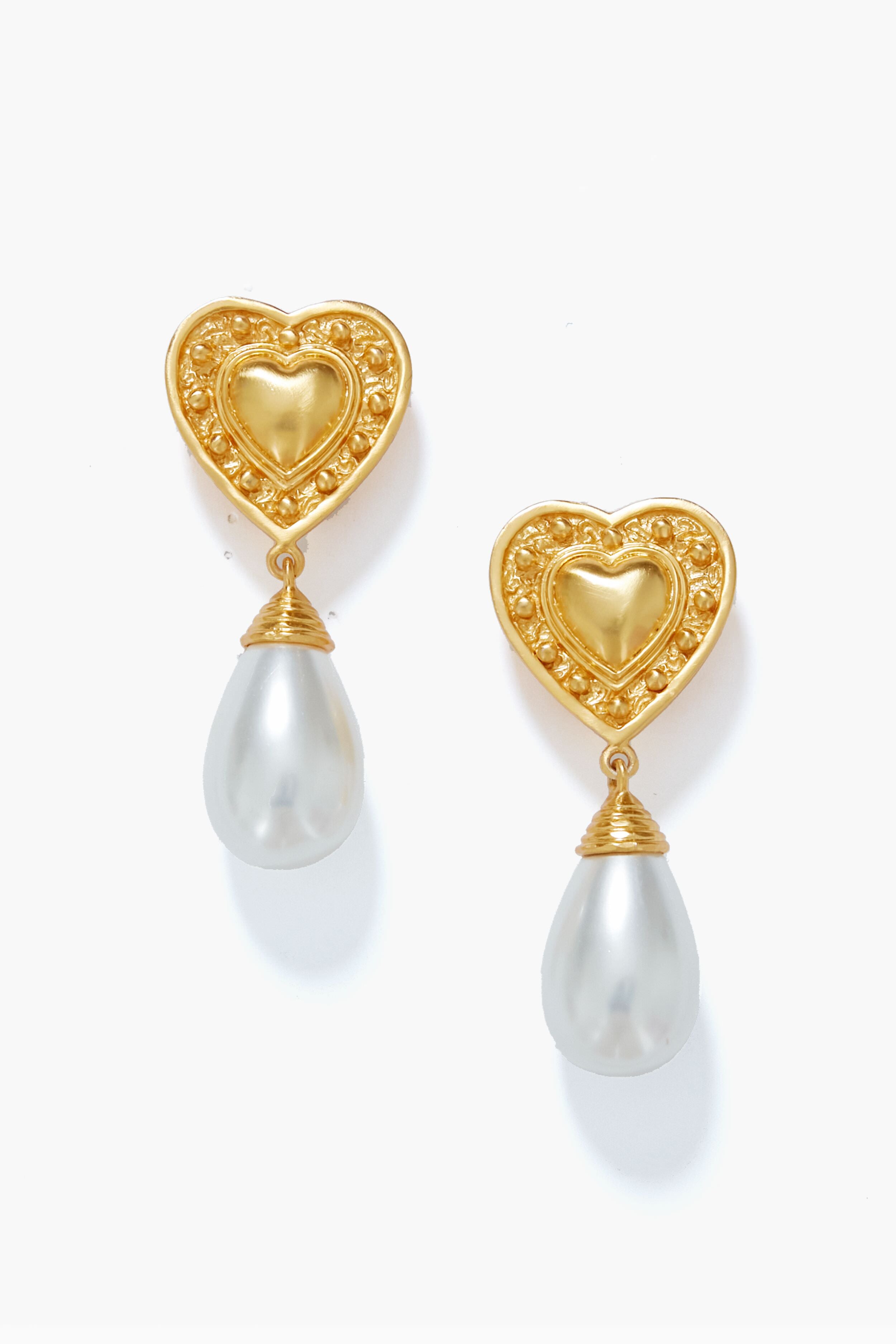 Pearl Heartbeat Earrings-Charming Tale Store