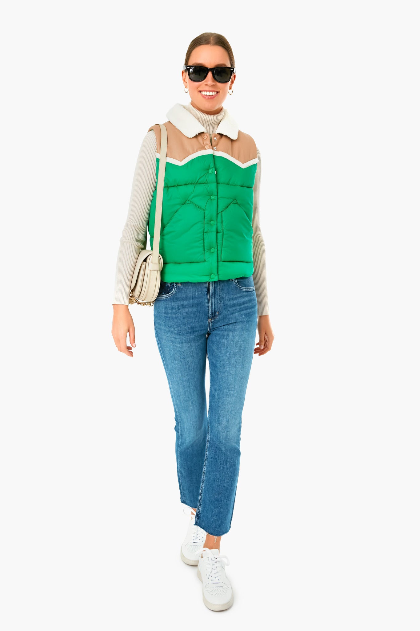 Bright Green The Ol West Puffer Vest-Charming Tale Store