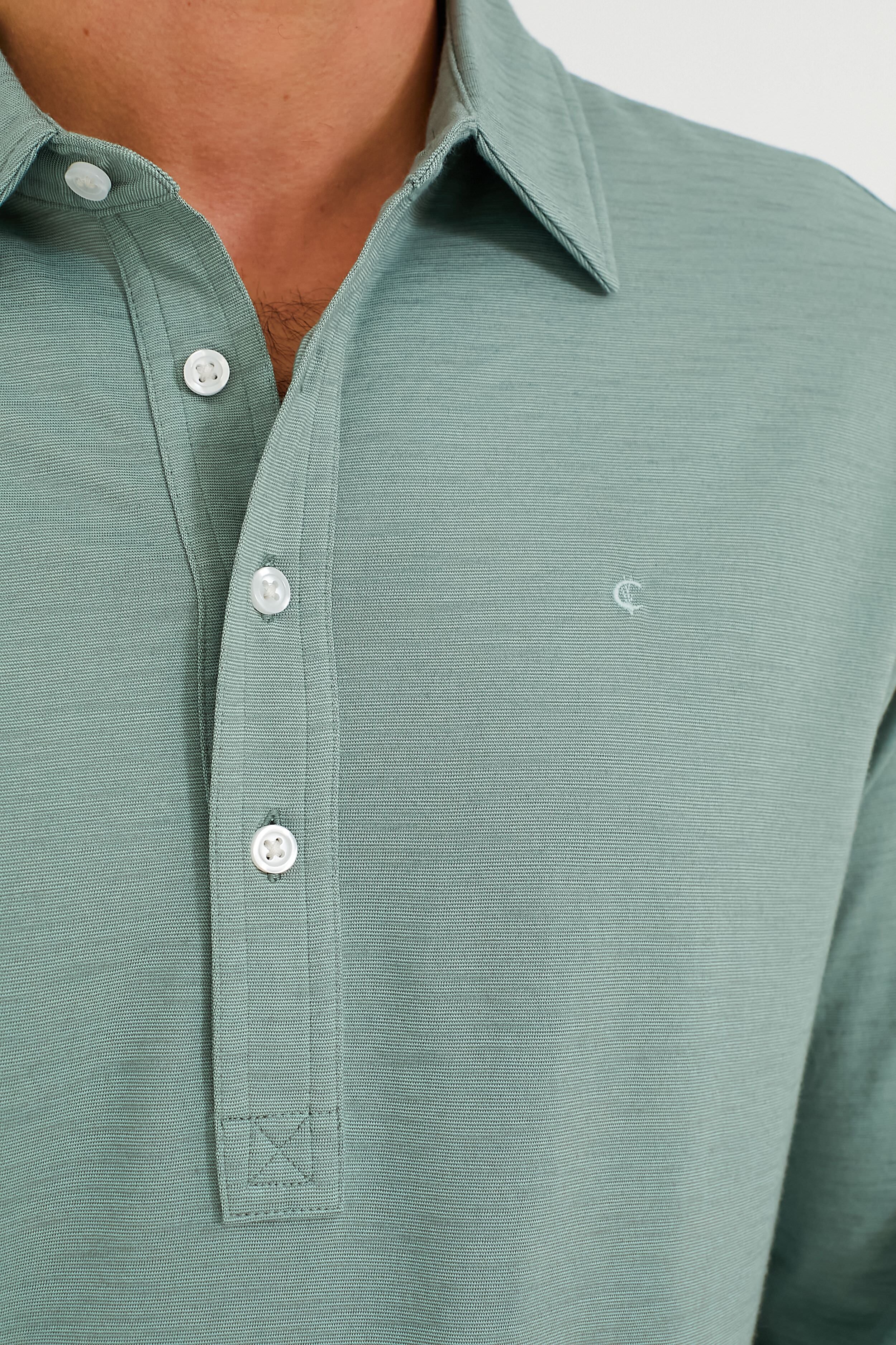 Sage Performance Long Sleeve Range Polo-Charming Tale Store
