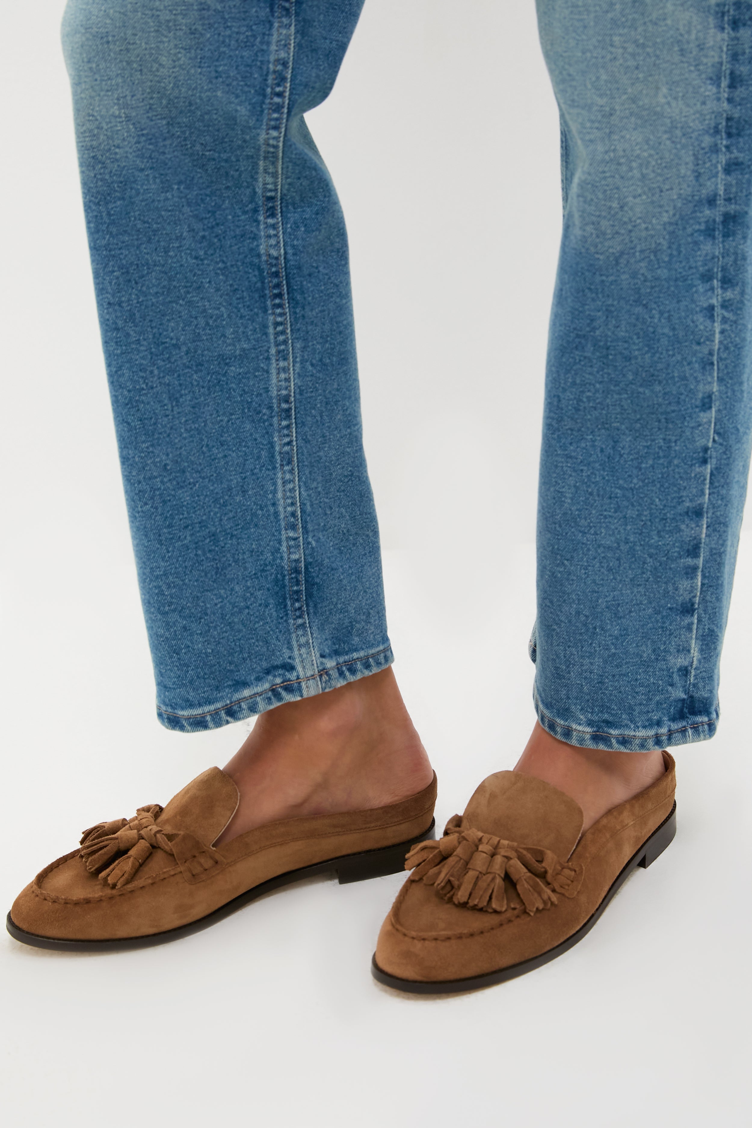 Camel Suede Mara Loafers-Charming Tale Store