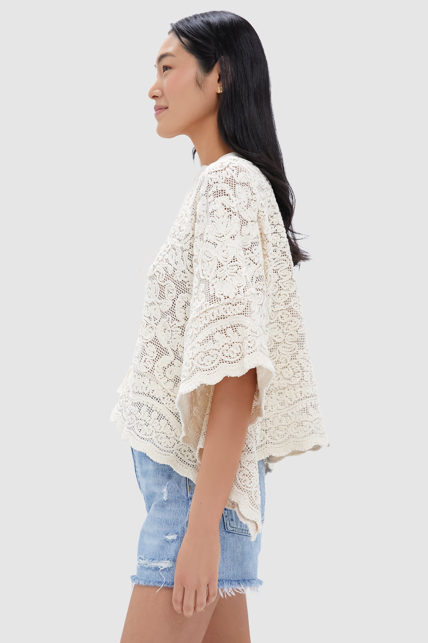 Tan Lace Apollo Poncho-Charming Tale Store