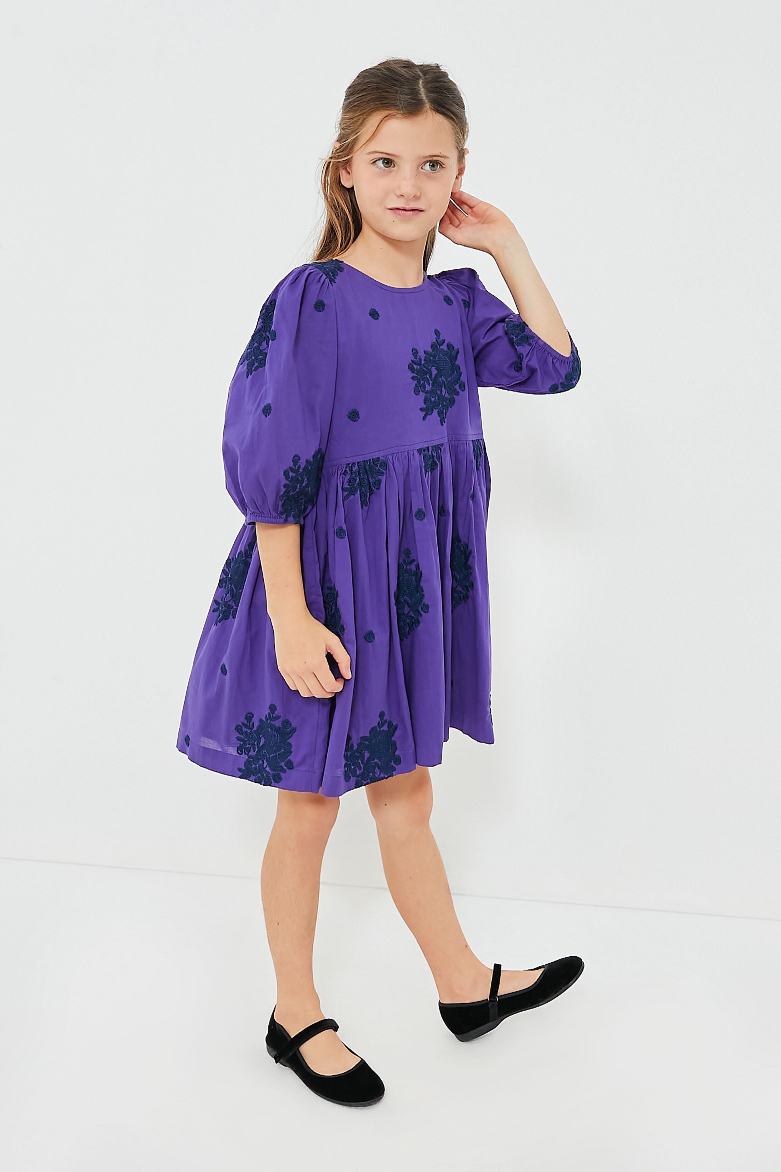 Royal Purple Brooke Dress-Charming Tale Store