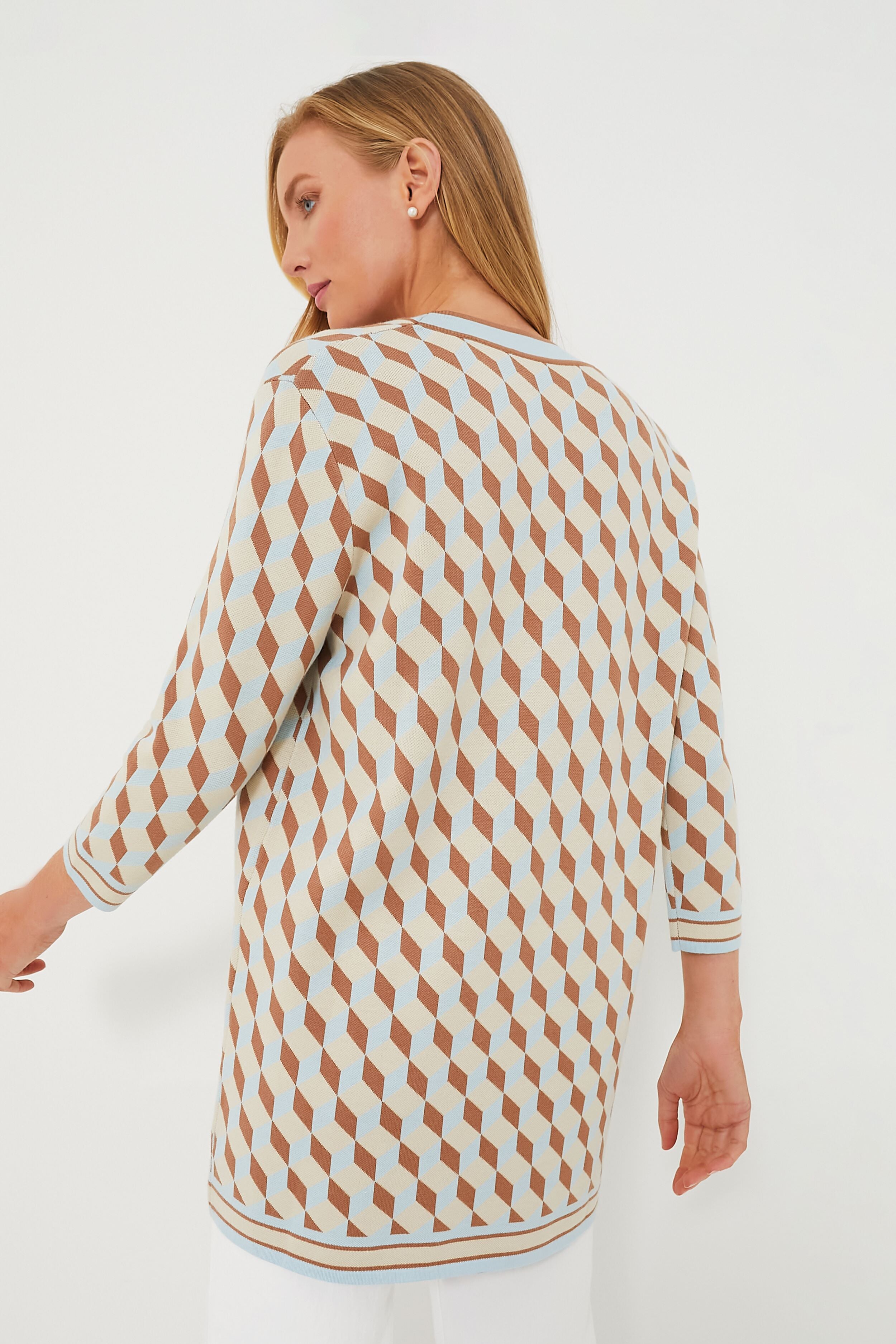 Ocean Spray Knit Geo Liv Cardigan-Charming Tale Store