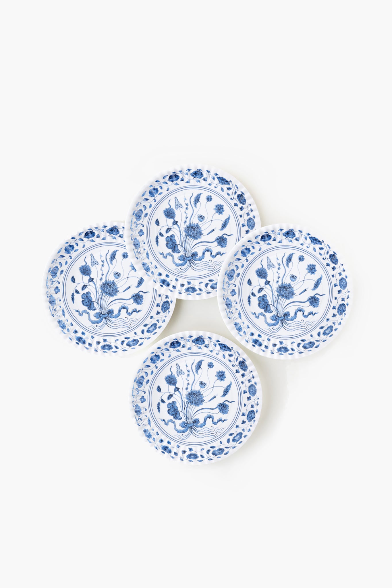 Botanical Melamine Plates (Set of 4)-Charming Tale Store