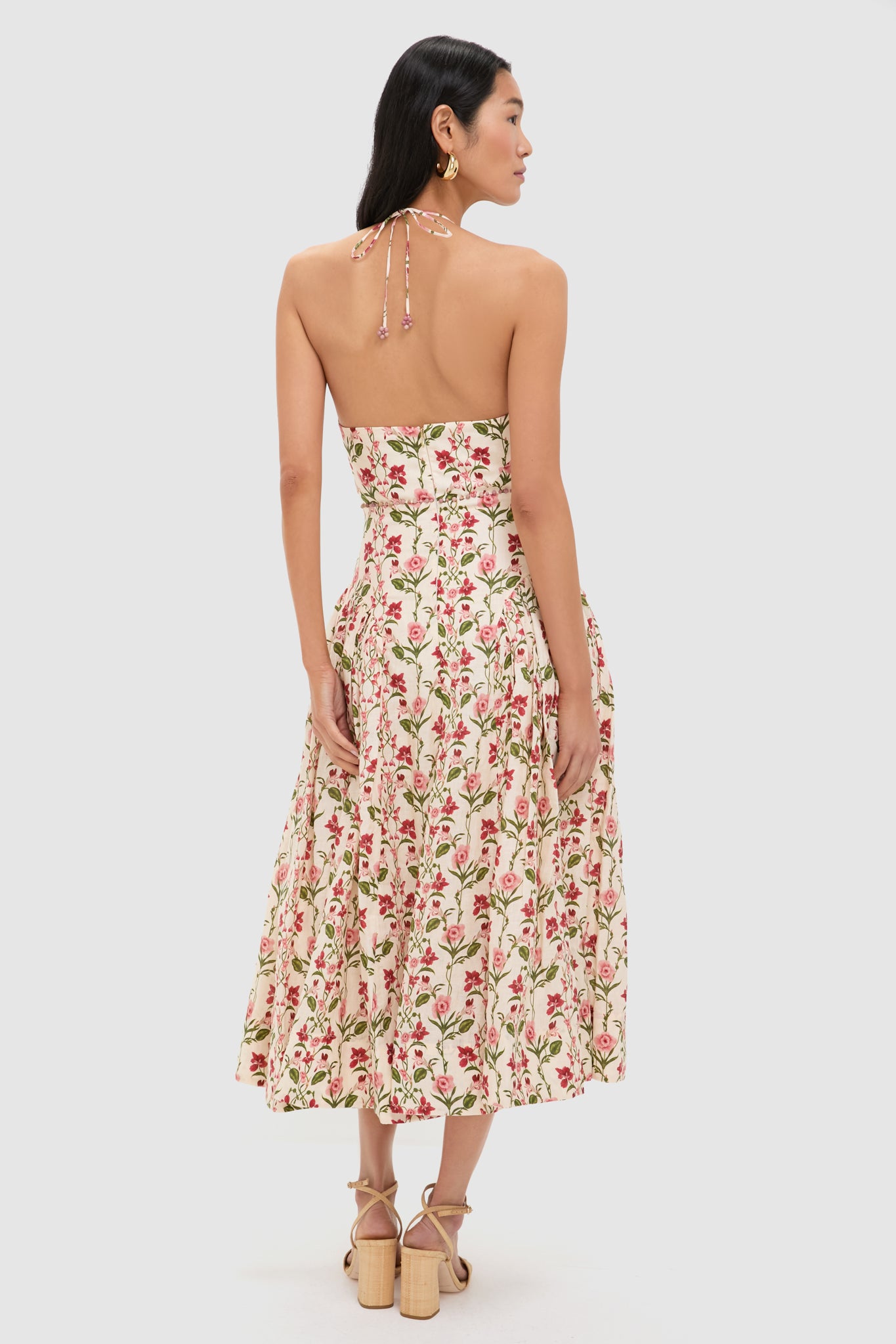 Canna Balsa Beaded Midi Dress-Charming Tale Store