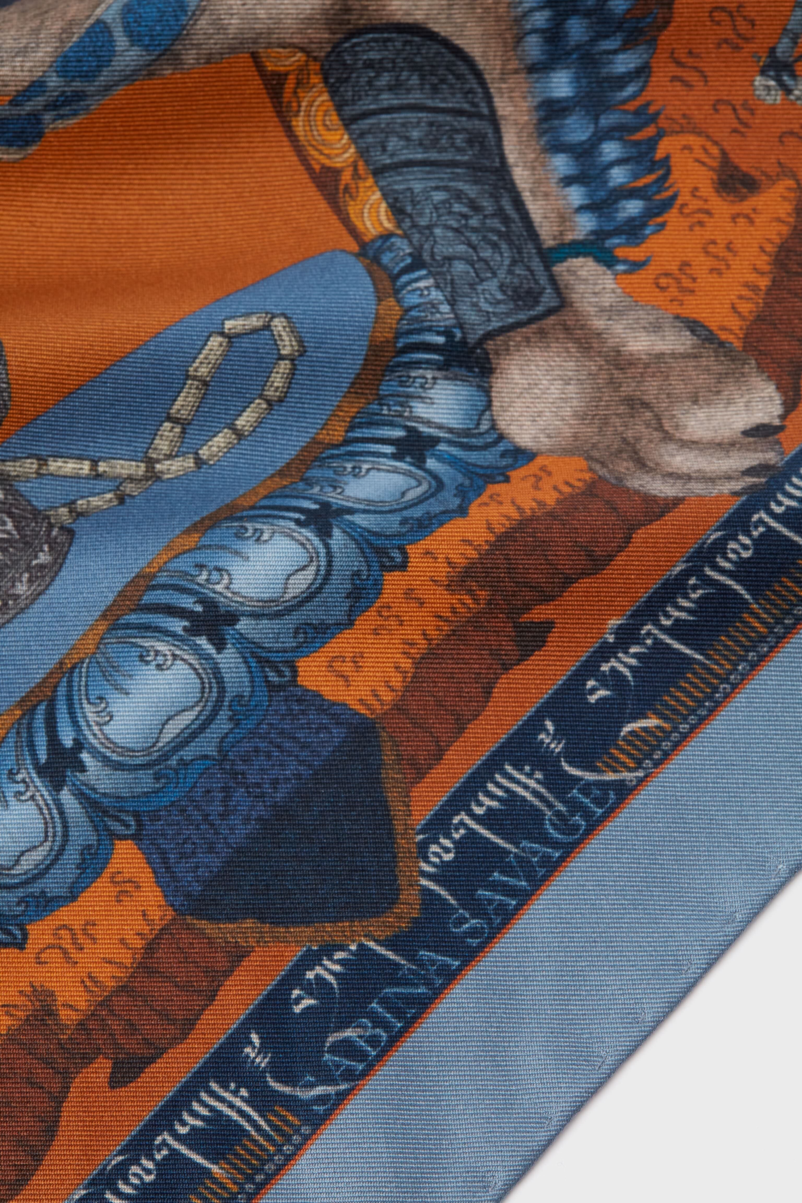 Fire Ice The Snow Lion Small Silk Scarf-Charming Tale Store