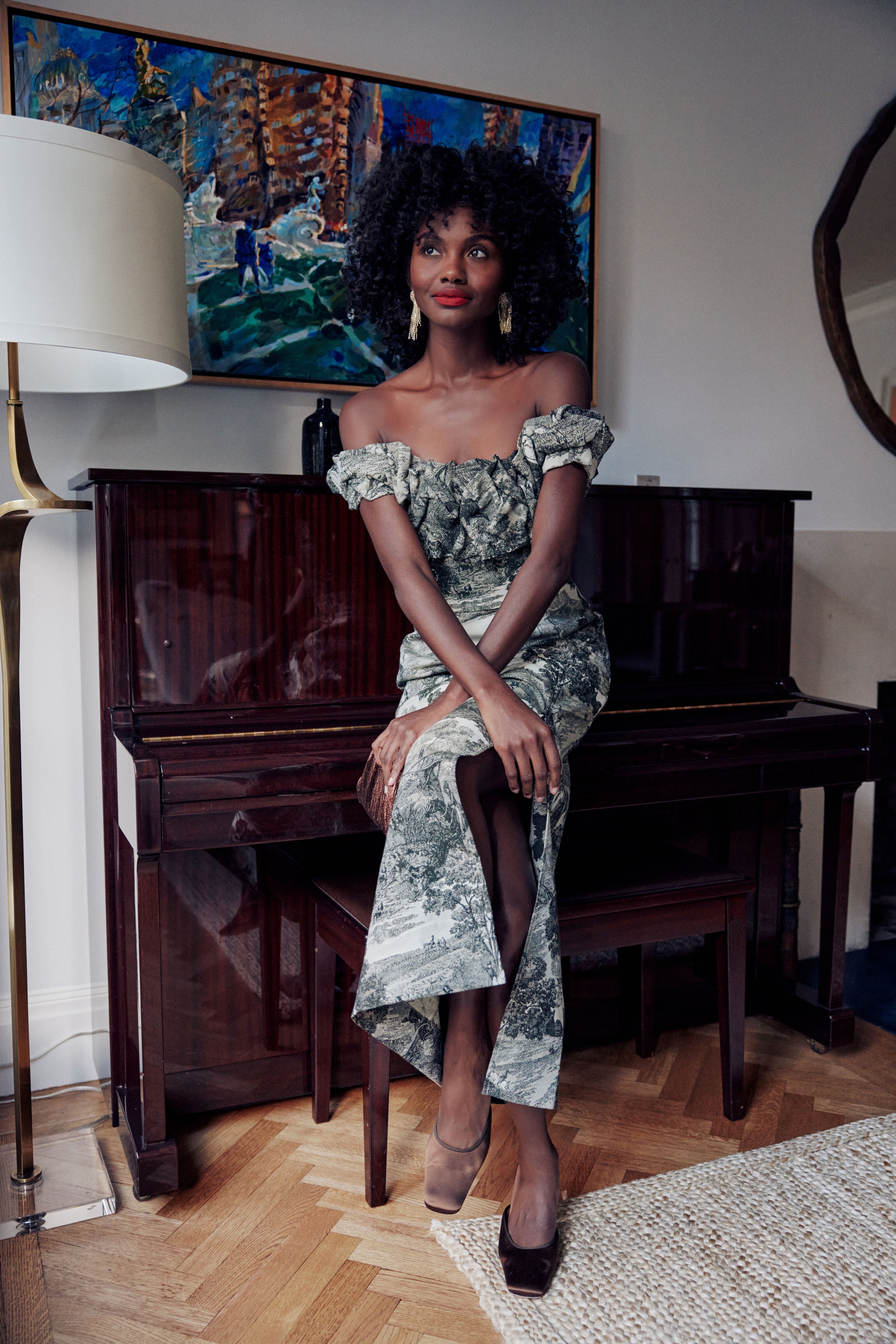 Gold Noor Crystal Earrings-Charming Tale Store