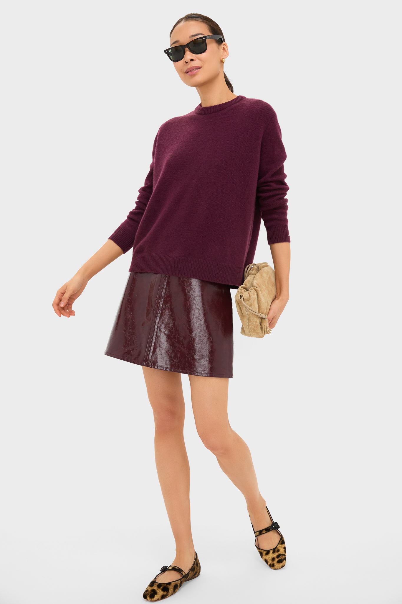 Winetasting Cashmere Bodie Boyfriend Crewneck-Charming Tale Store