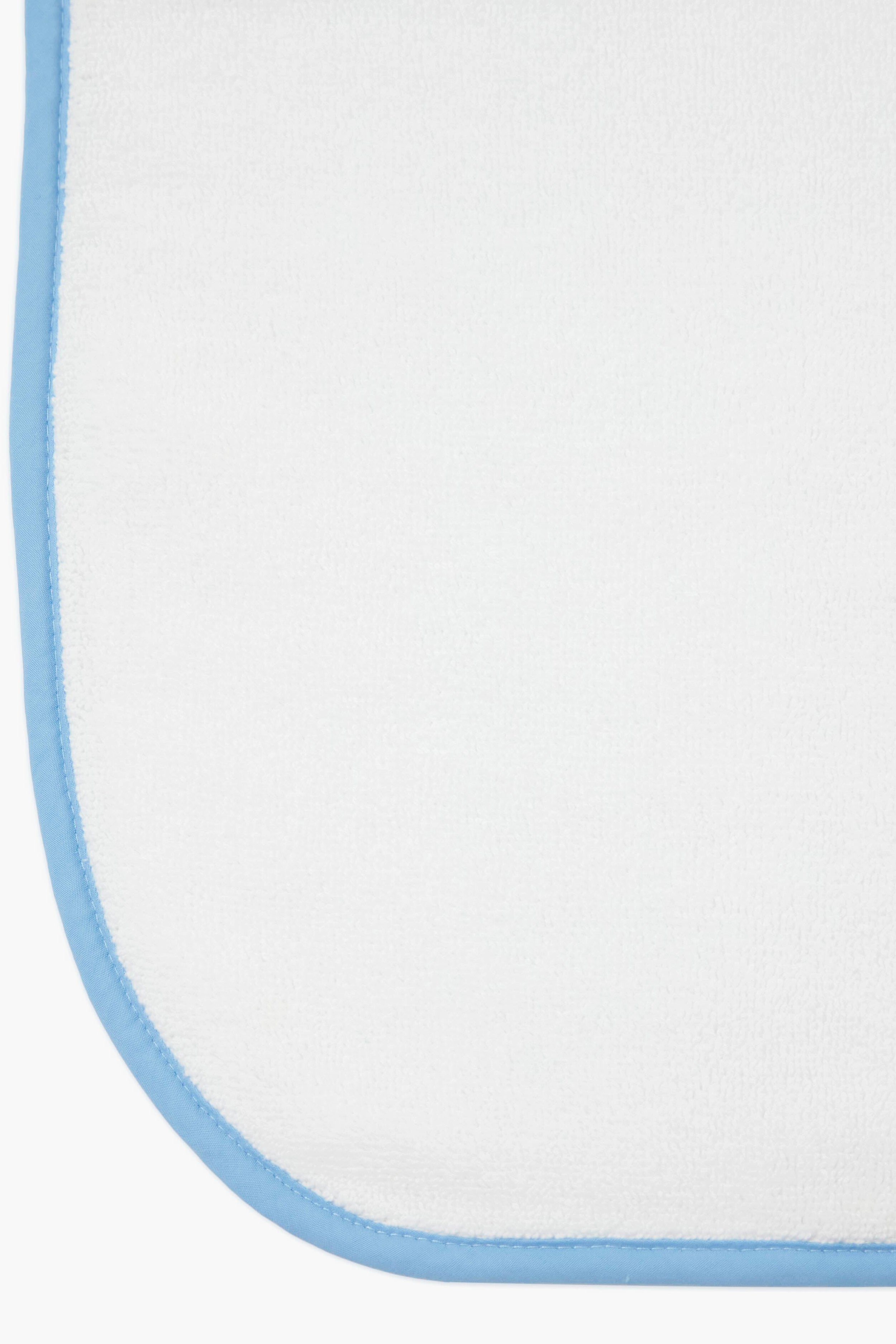 French Blue Piped Edge Bath Mat-Charming Tale Store