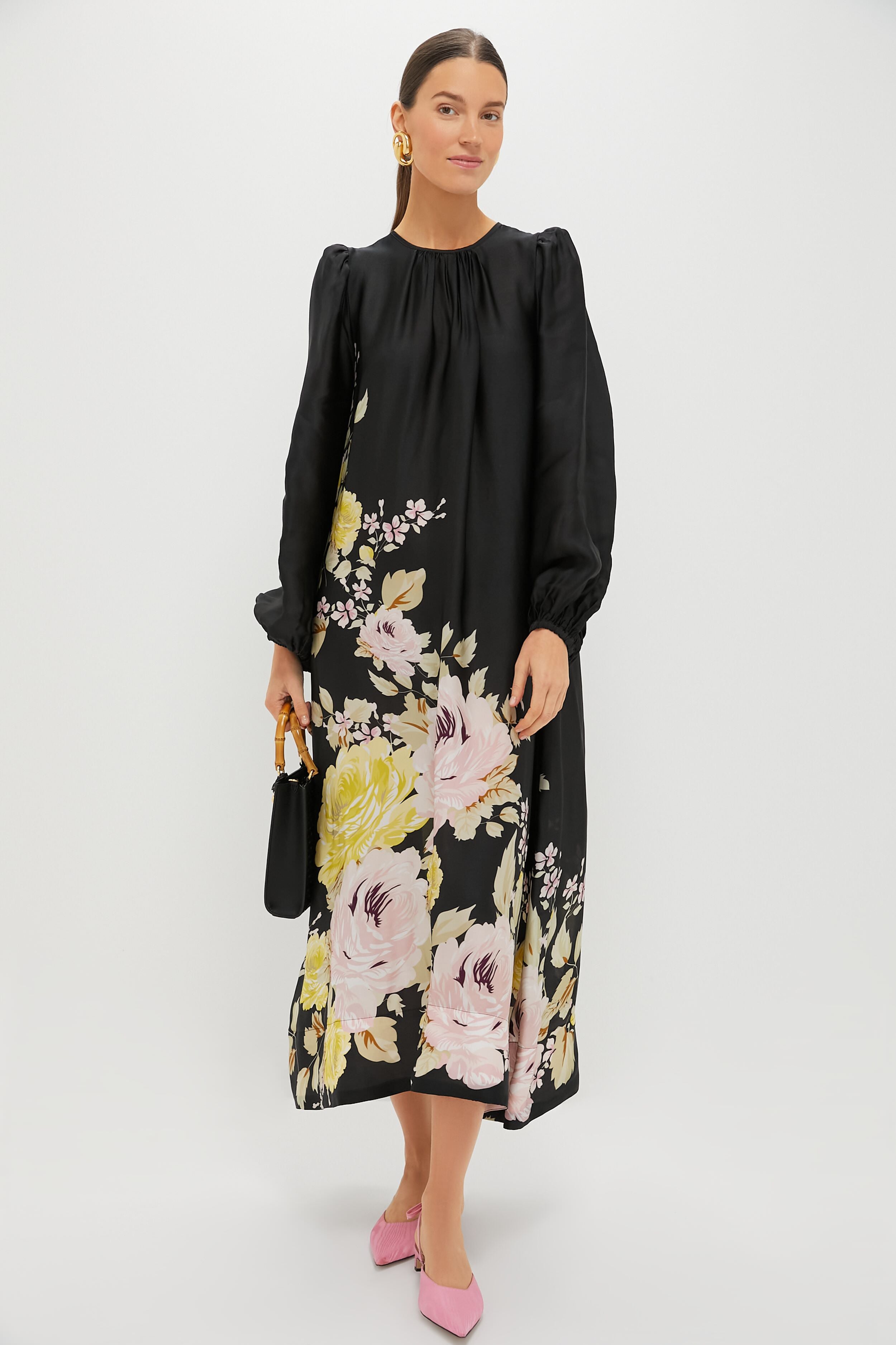 Growing Flower Organza Relaxed Dress-Charming Tale Store