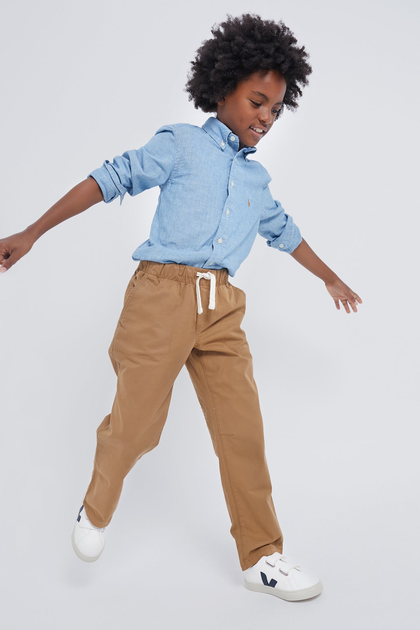 Cotton Chambray Shirt-Charming Tale Store