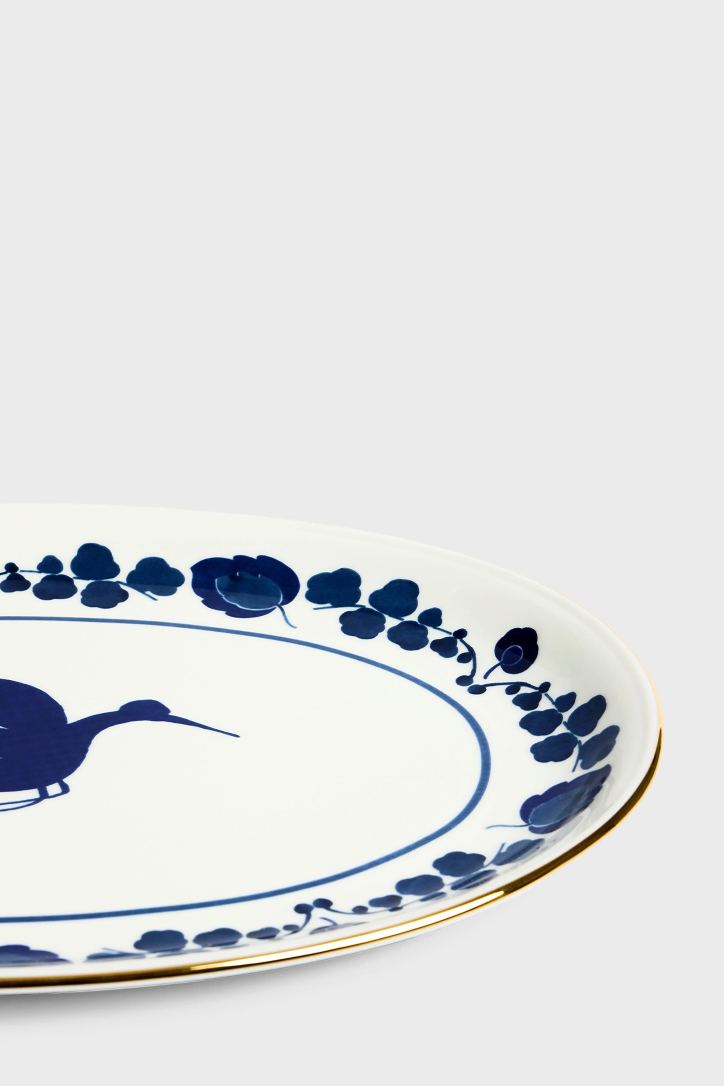 Wildbird Blu Oval Platter-Charming Tale Store