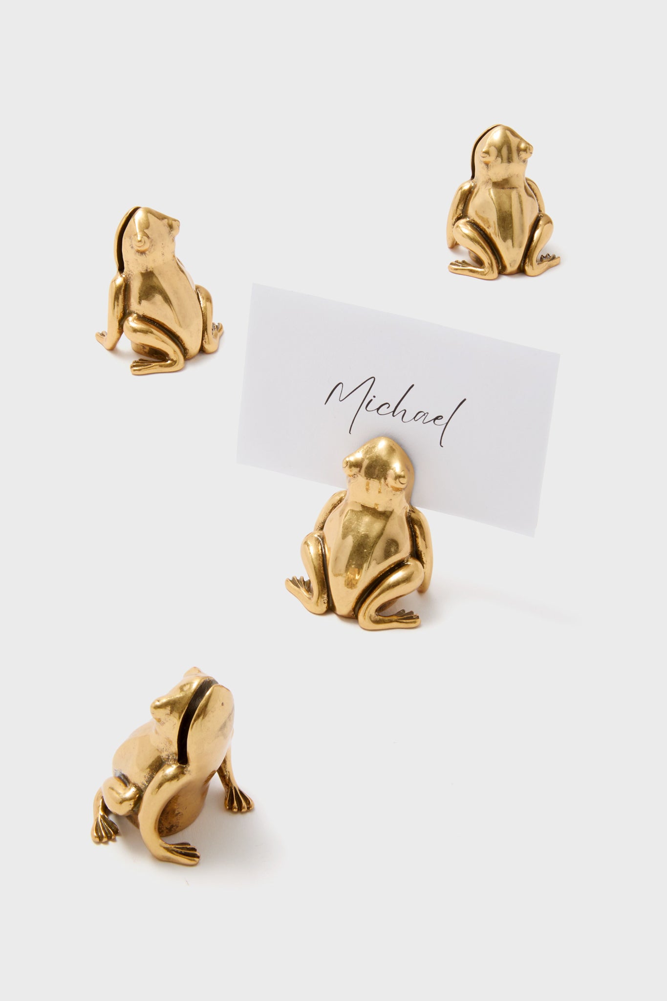 Gold Frog Place Card Holders Set of 4-Charming Tale Store