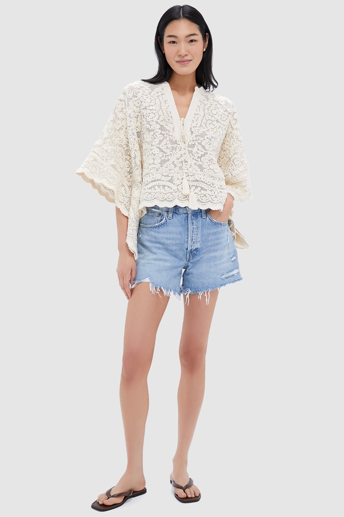 Tan Lace Apollo Poncho-Charming Tale Store