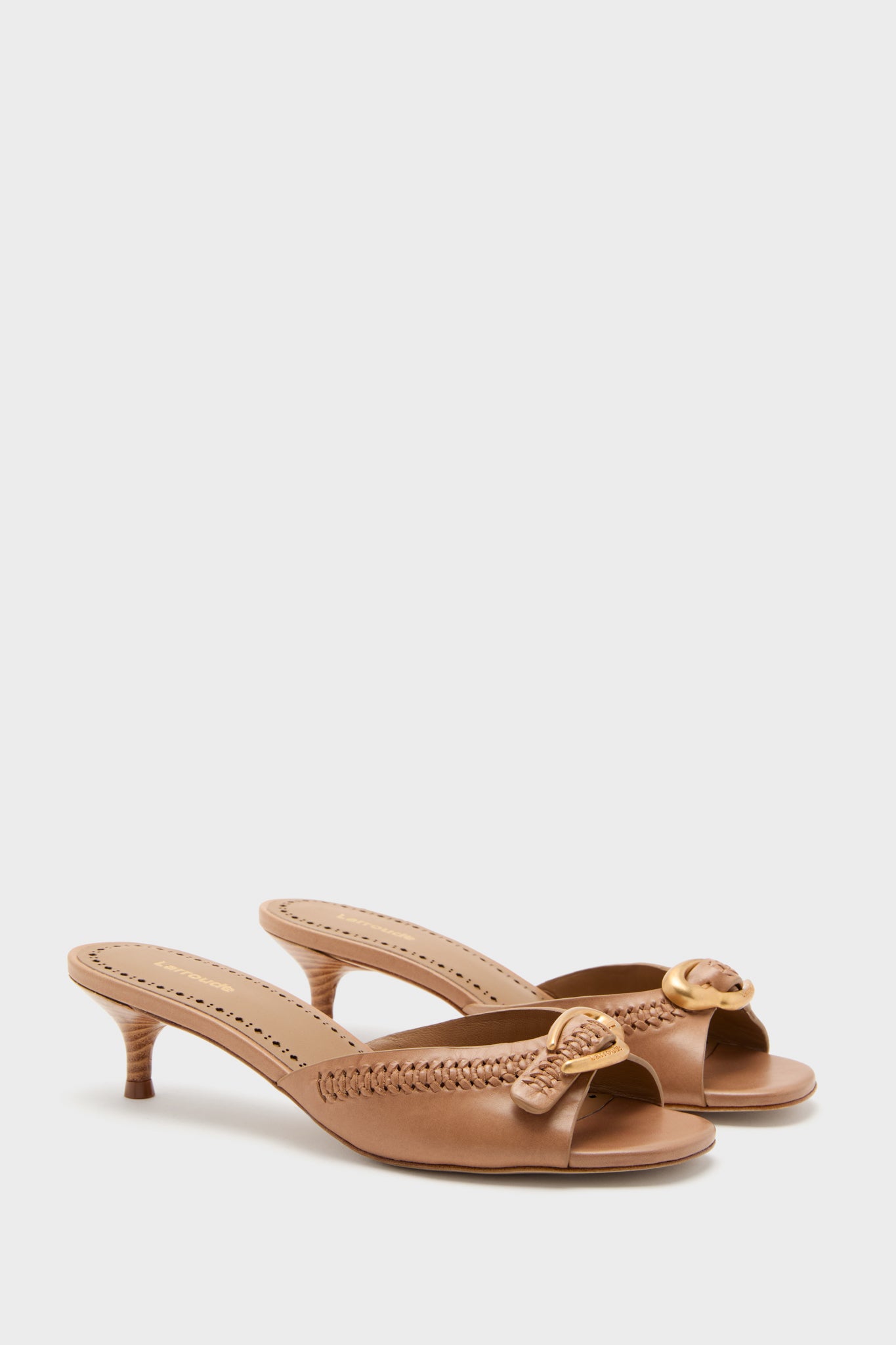 Hazelnut Leather Verona Mules-Charming Tale Store