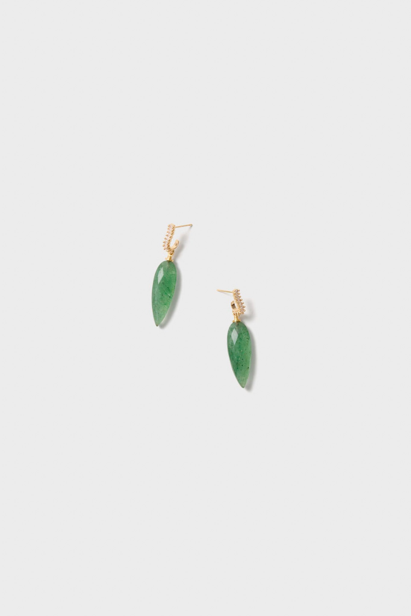 Green Strawberry Quartz Porter Earrings-Charming Tale Store