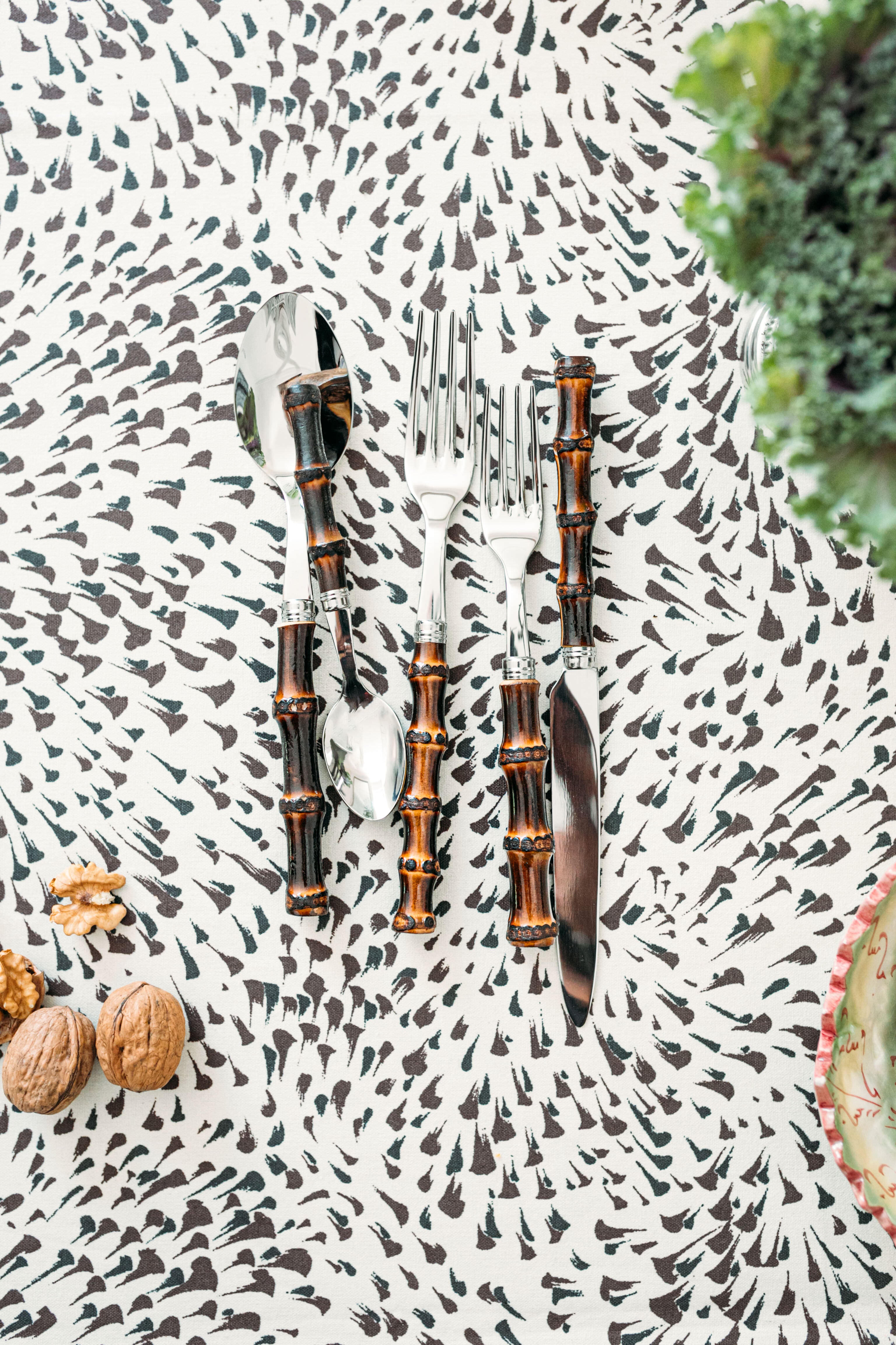 Panda Dark Bamboo 5 Piece Place Setting-Charming Tale Store