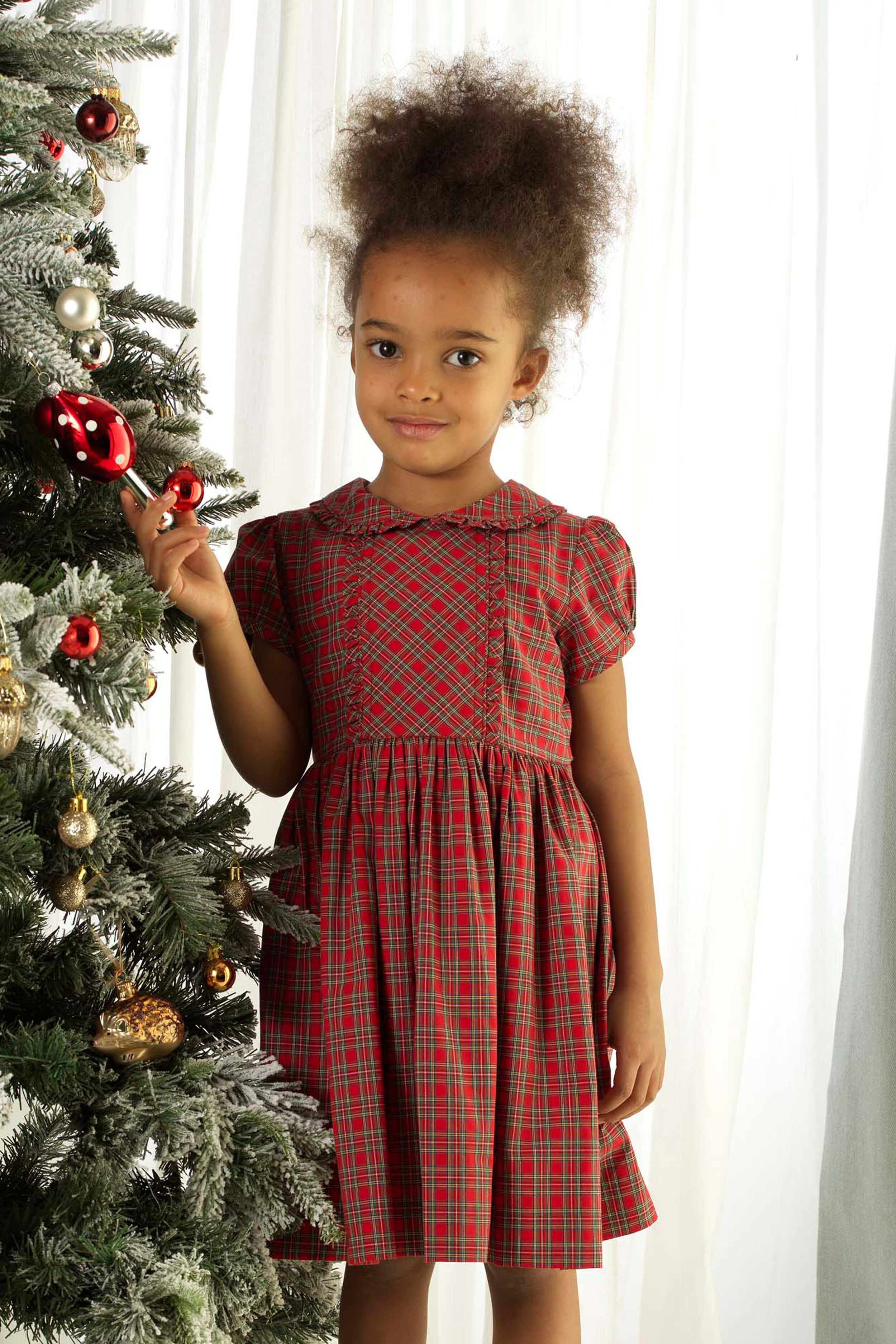 Tartan Frill Dress-Charming Tale Store