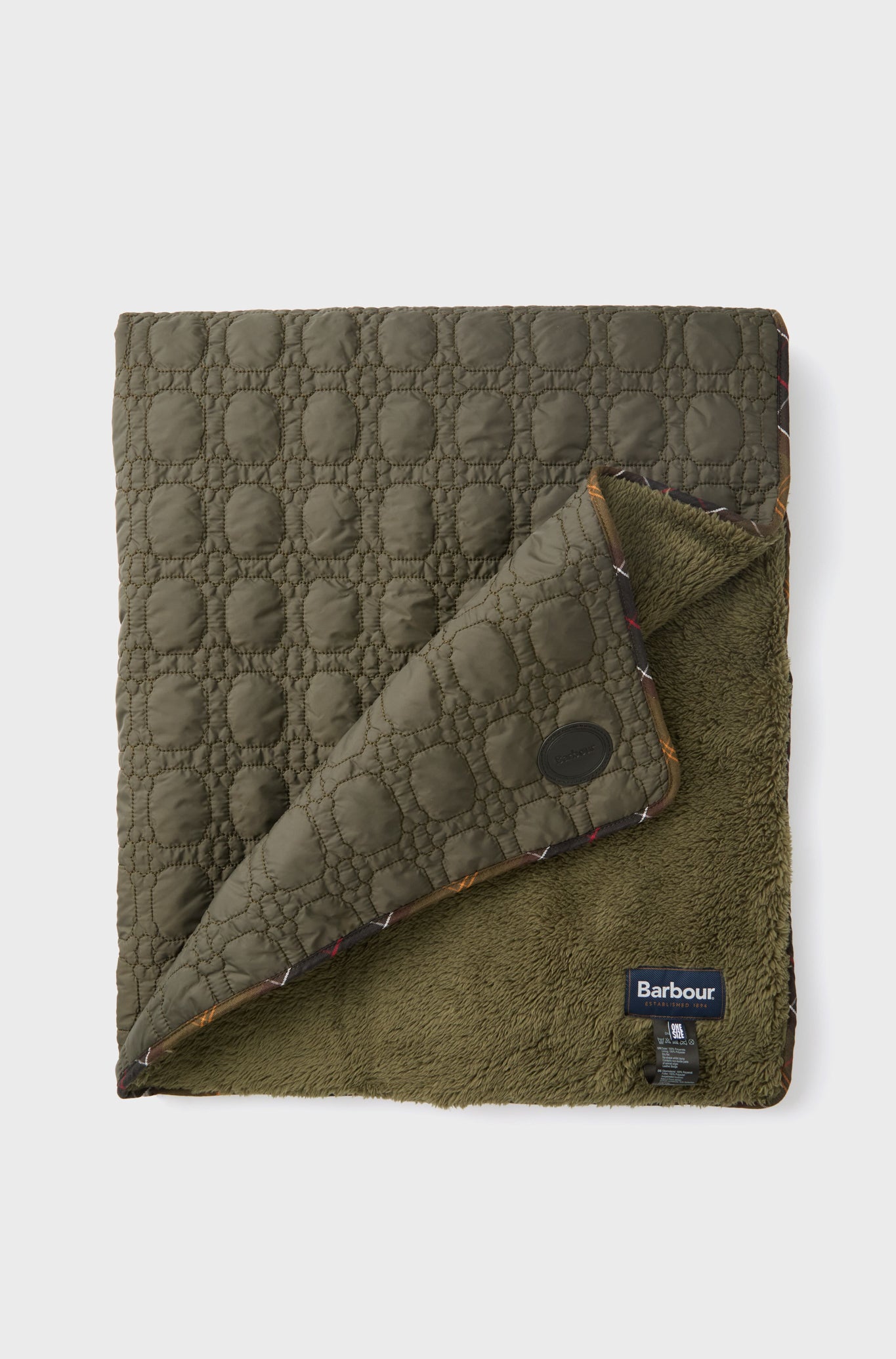 Dark Olive Dog Bone Quilted Blanket-Charming Tale Store