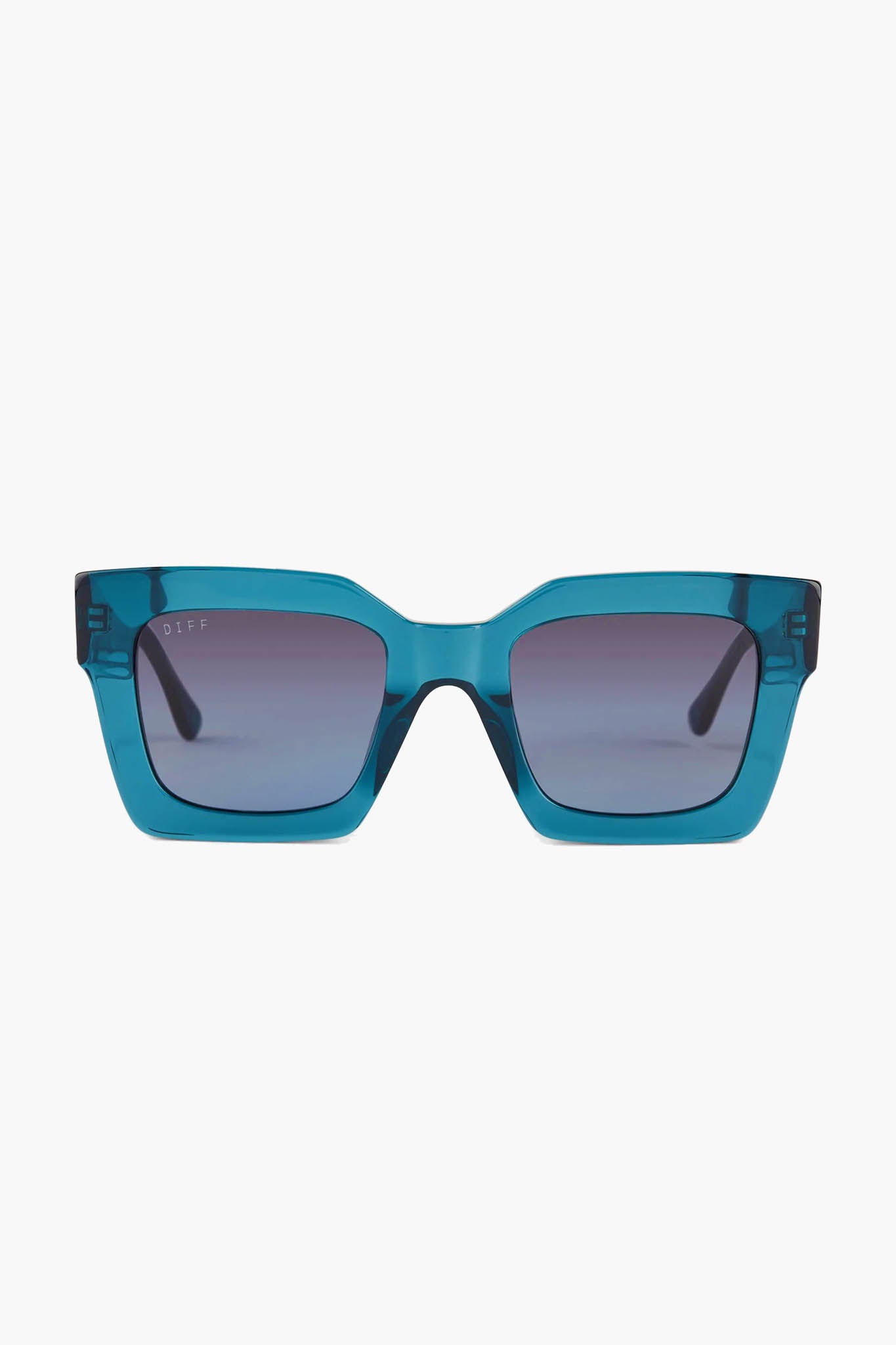 Deep Aqua Blue Gradient Dani Sunglasses-Charming Tale Store