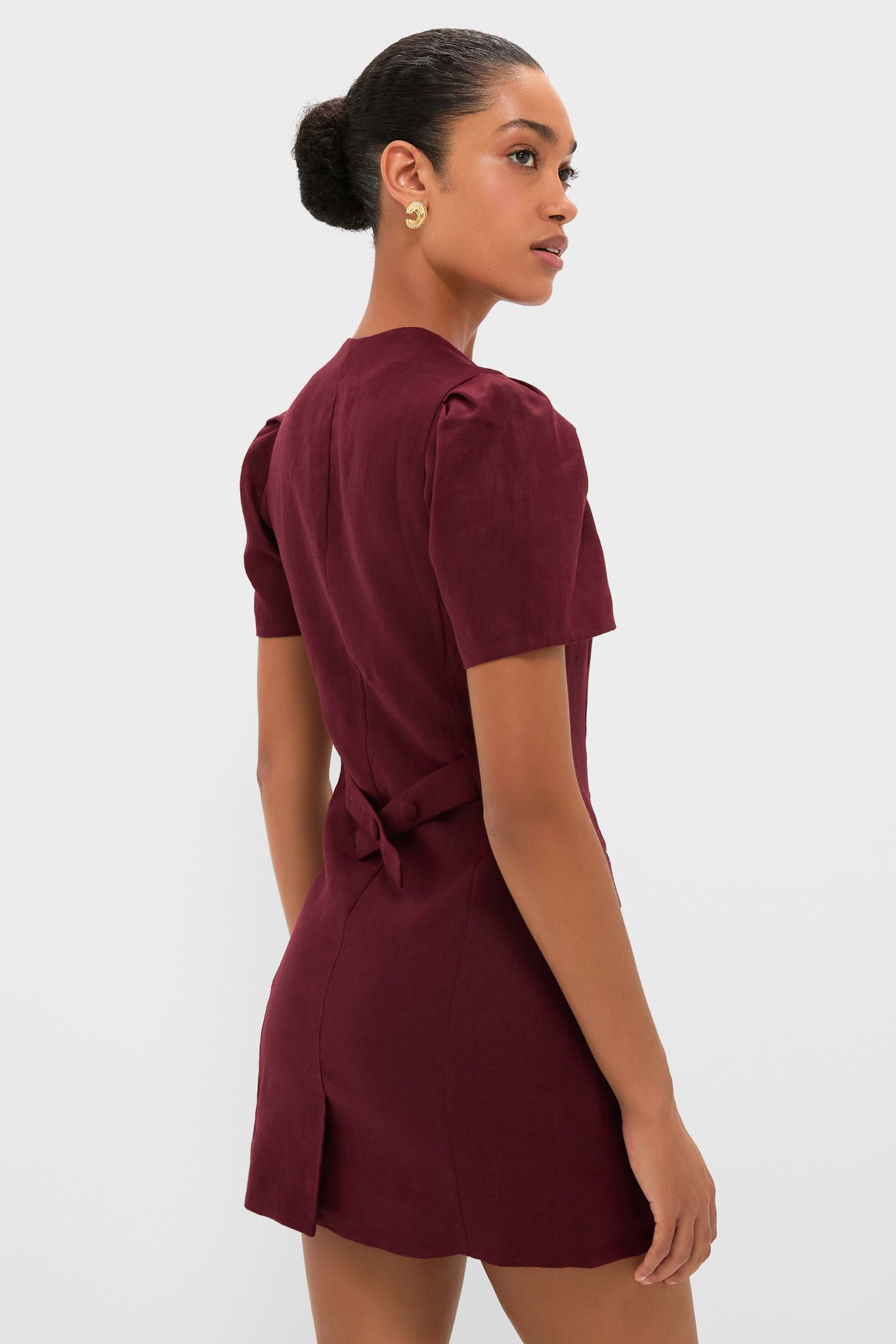 Bordeaux Emma Mini Dress-Charming Tale Store