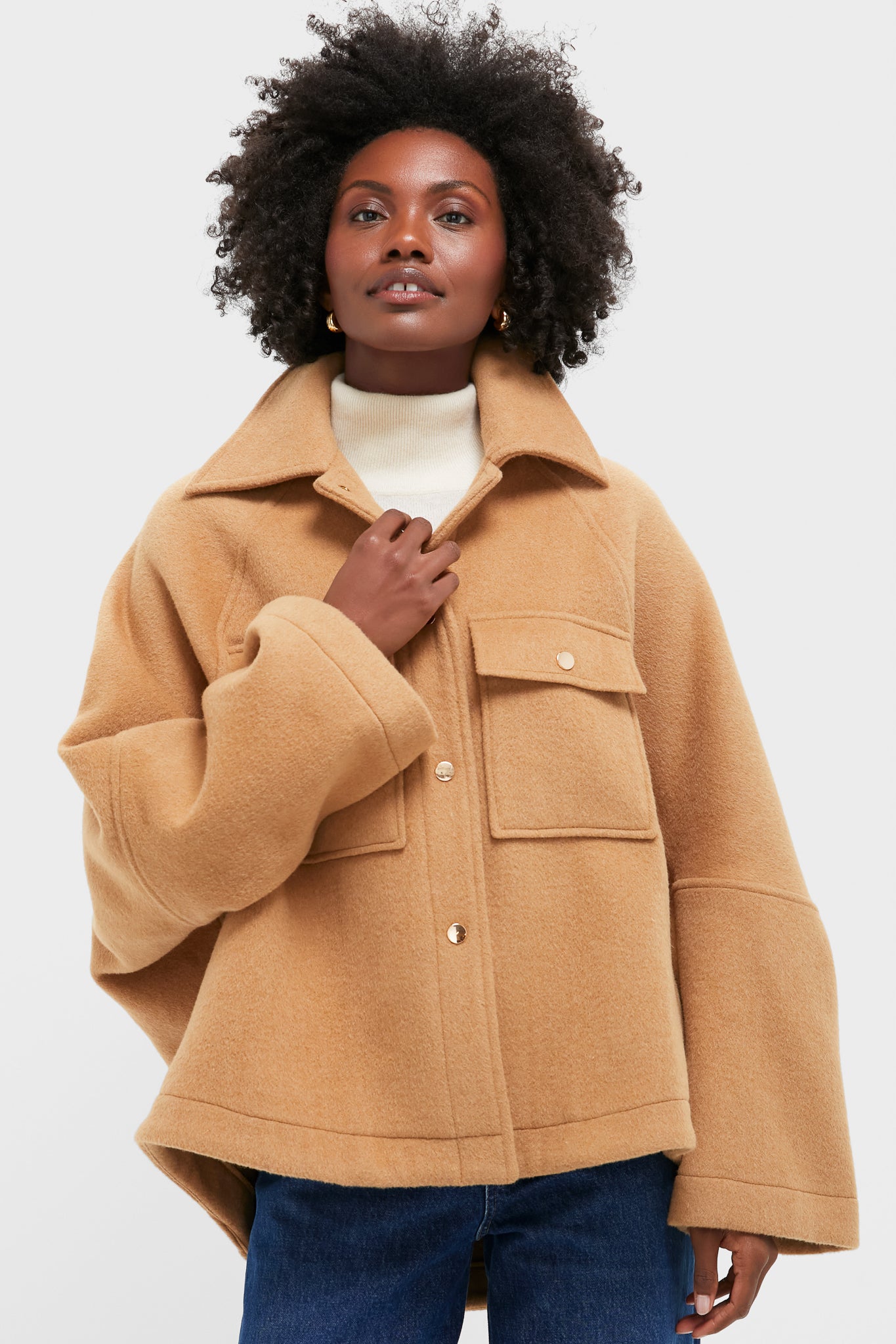 Camel Wool Cassidy Jacket-Charming Tale Store