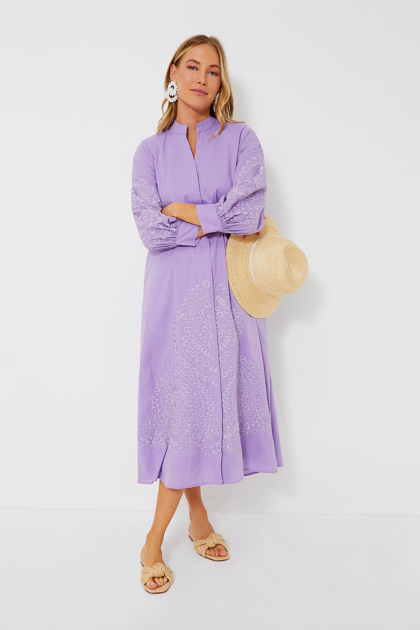 Embroidered Wisteria Caftan-Charming Tale Store