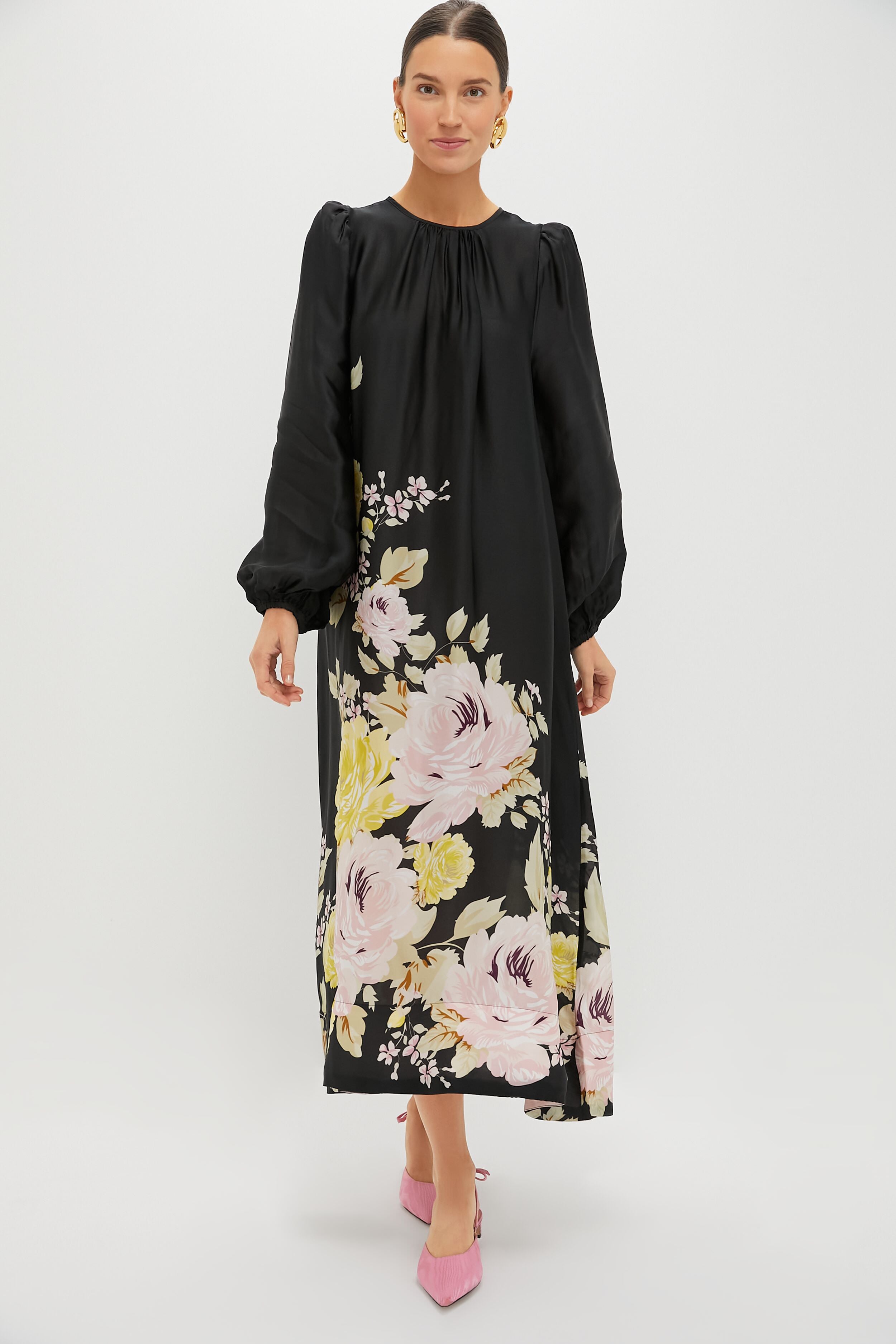 Growing Flower Organza Relaxed Dress-Charming Tale Store