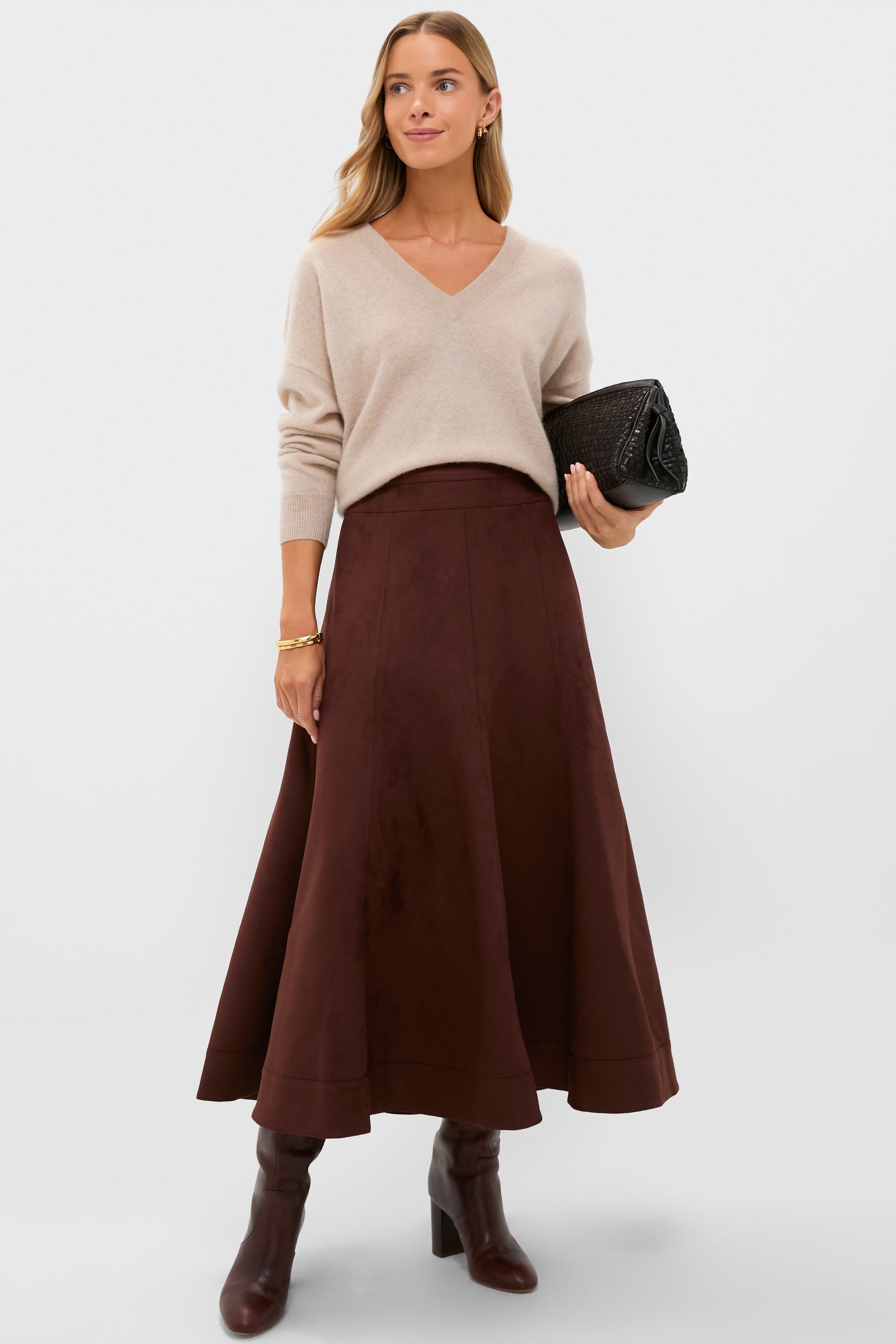 Ganache Vegan Suede Brynn Skirt-Charming Tale Store