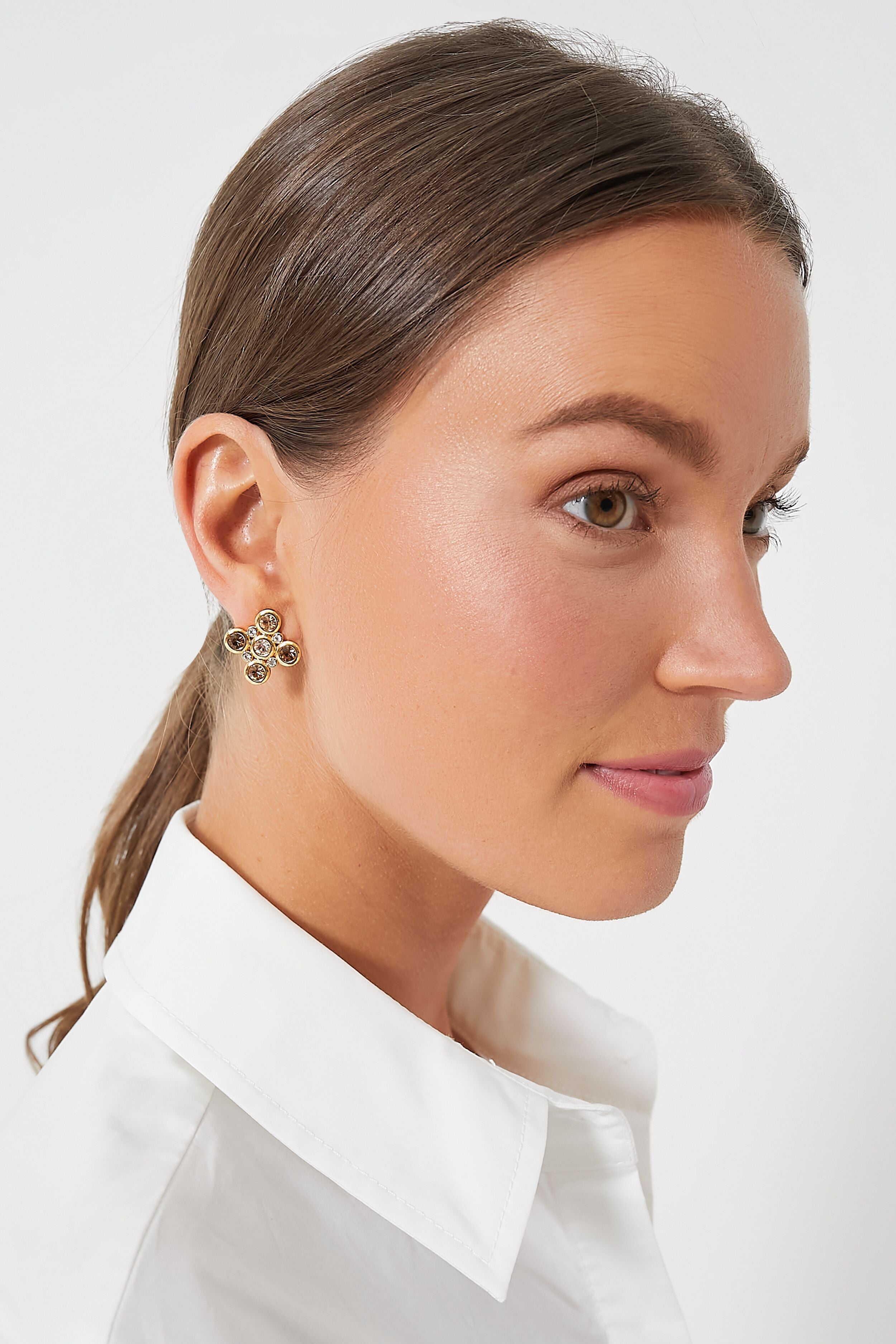 Chestnut Emi Studs-Charming Tale Store