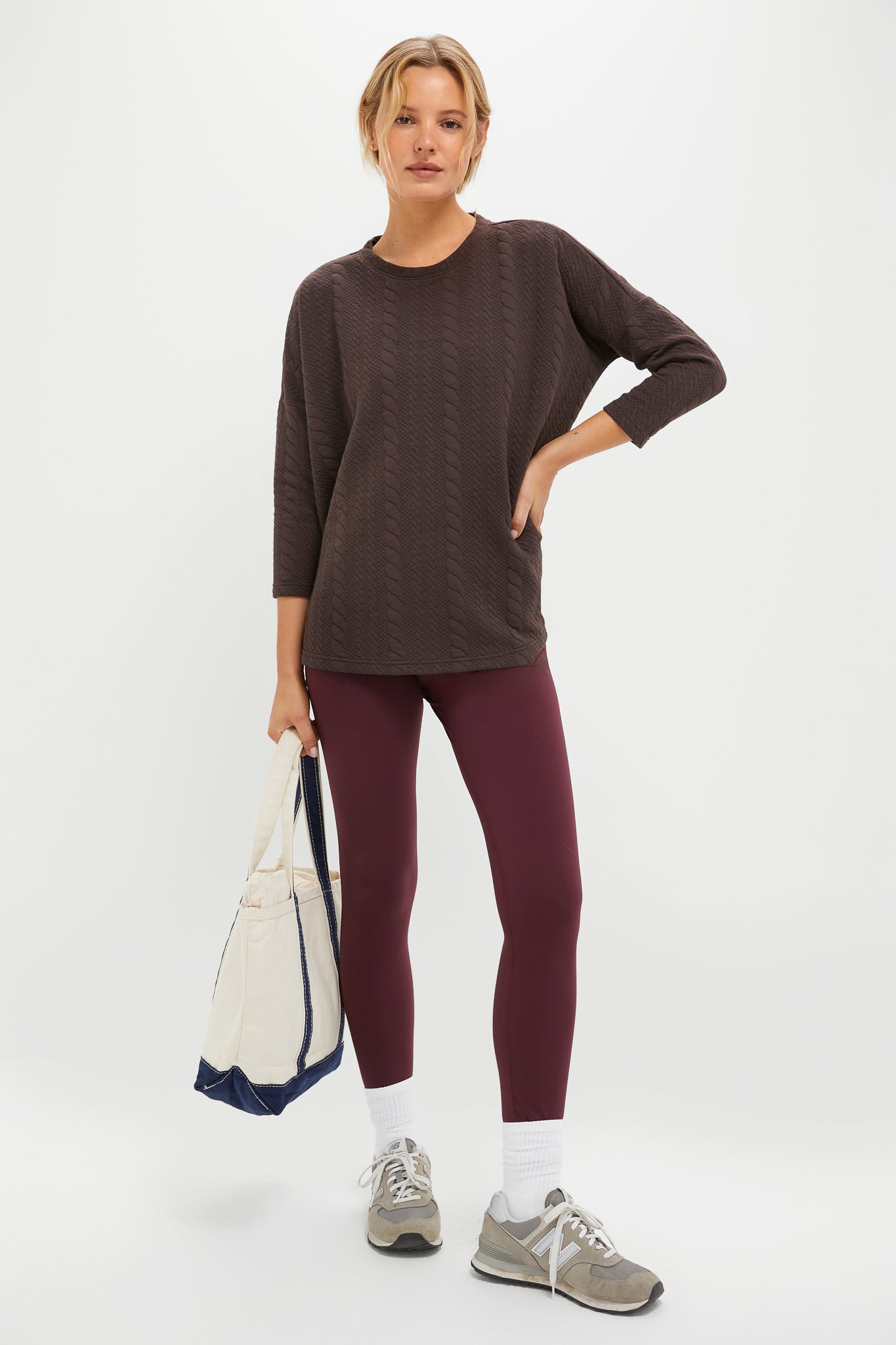 Chocolate Brown Ally Swing Sweatshirt-Charming Tale Store
