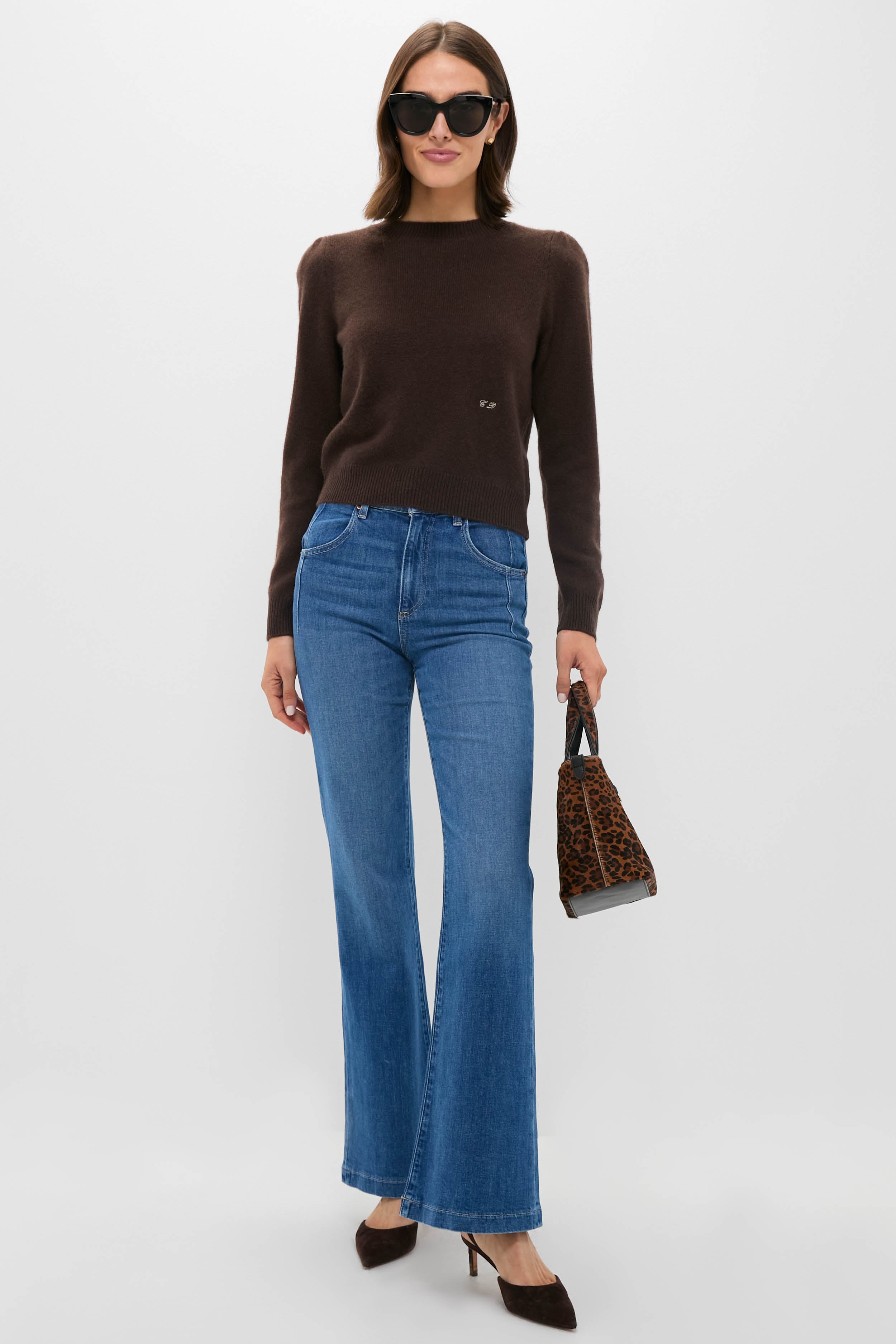 Bohemian Blue High Rise Farrah Flare-Charming Tale Store