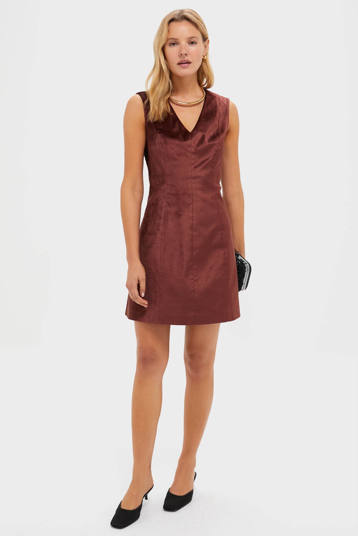 Chocolate Velvet Mercer Dress-Charming Tale Store