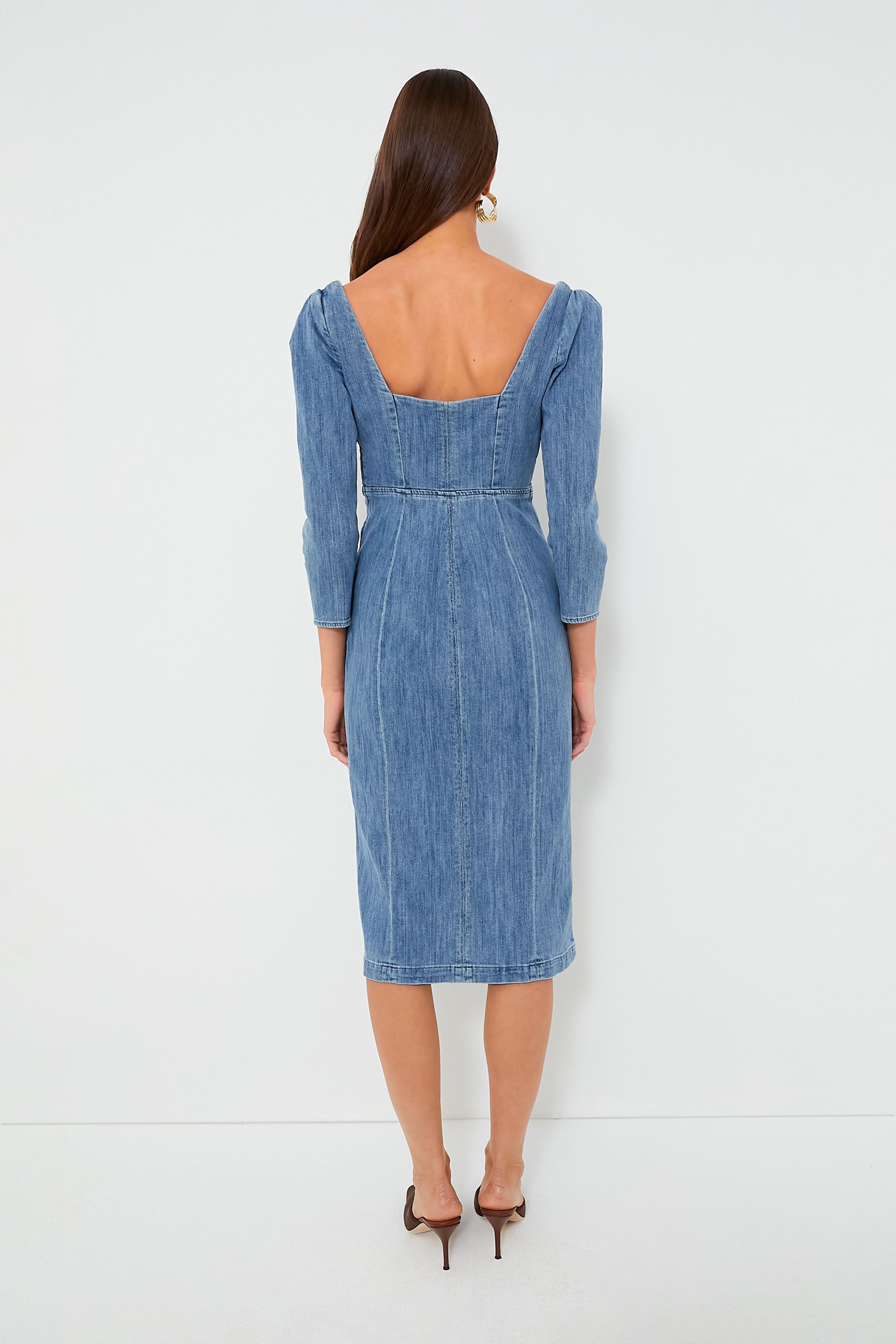 Dusty Blue Tallulah Dress-Charming Tale Store