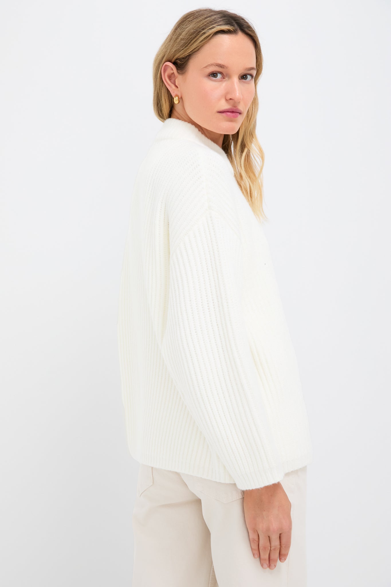 Winter White Crewneck Jack Sweater-Charming Tale Store