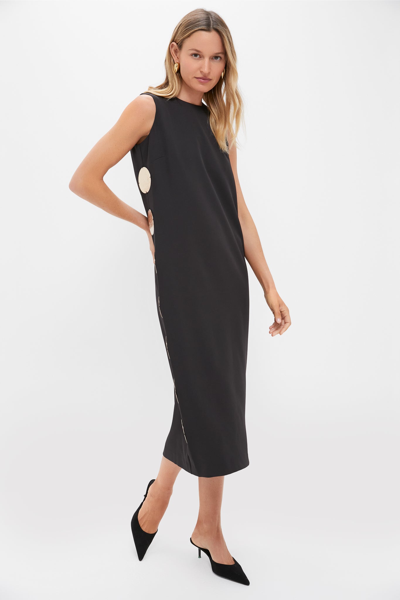 Gold Medallion Zeus Midi Dress-Charming Tale Store