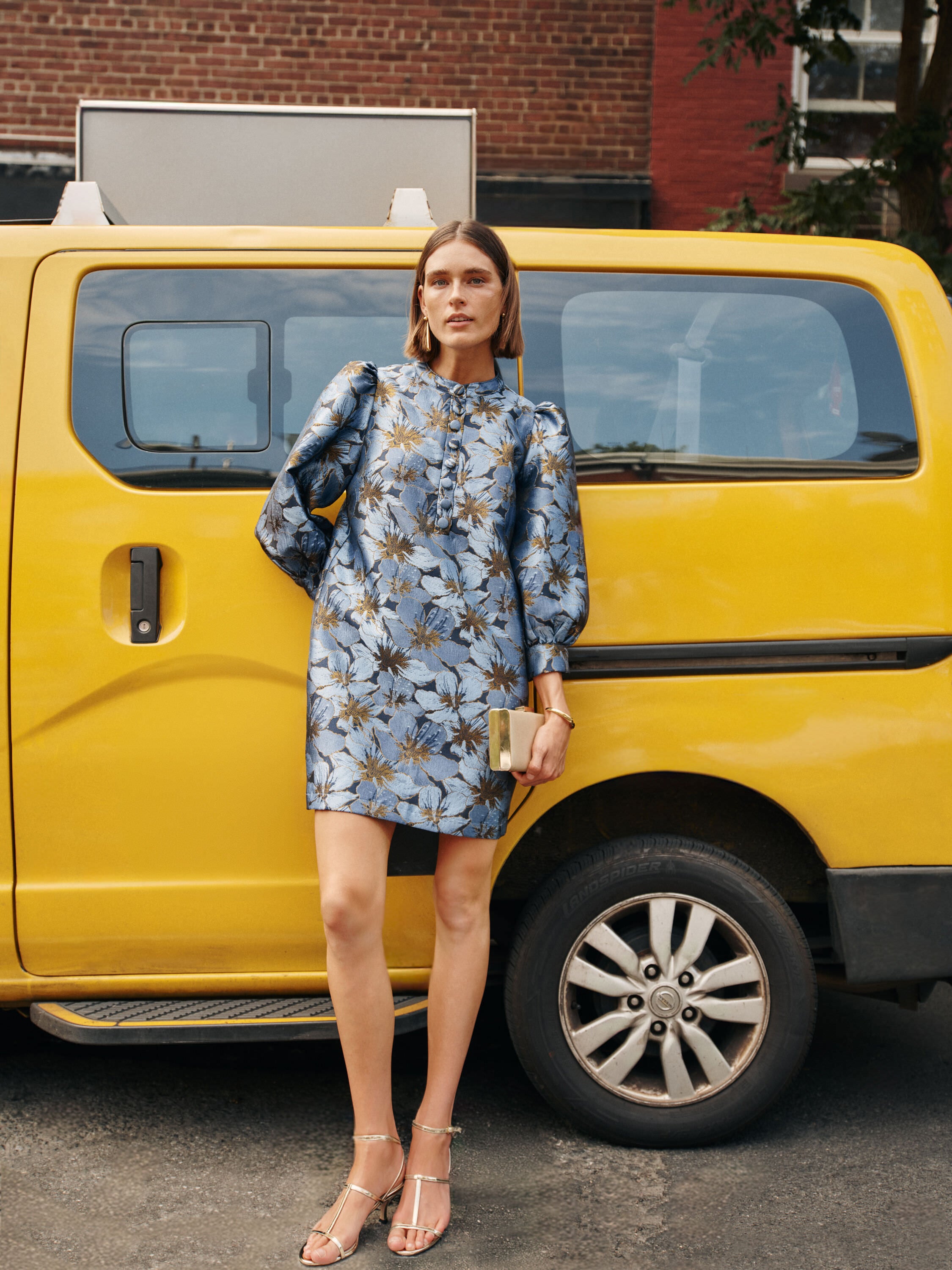 Gold Novie Metallic Patent Kitten Heels-Charming Tale Store