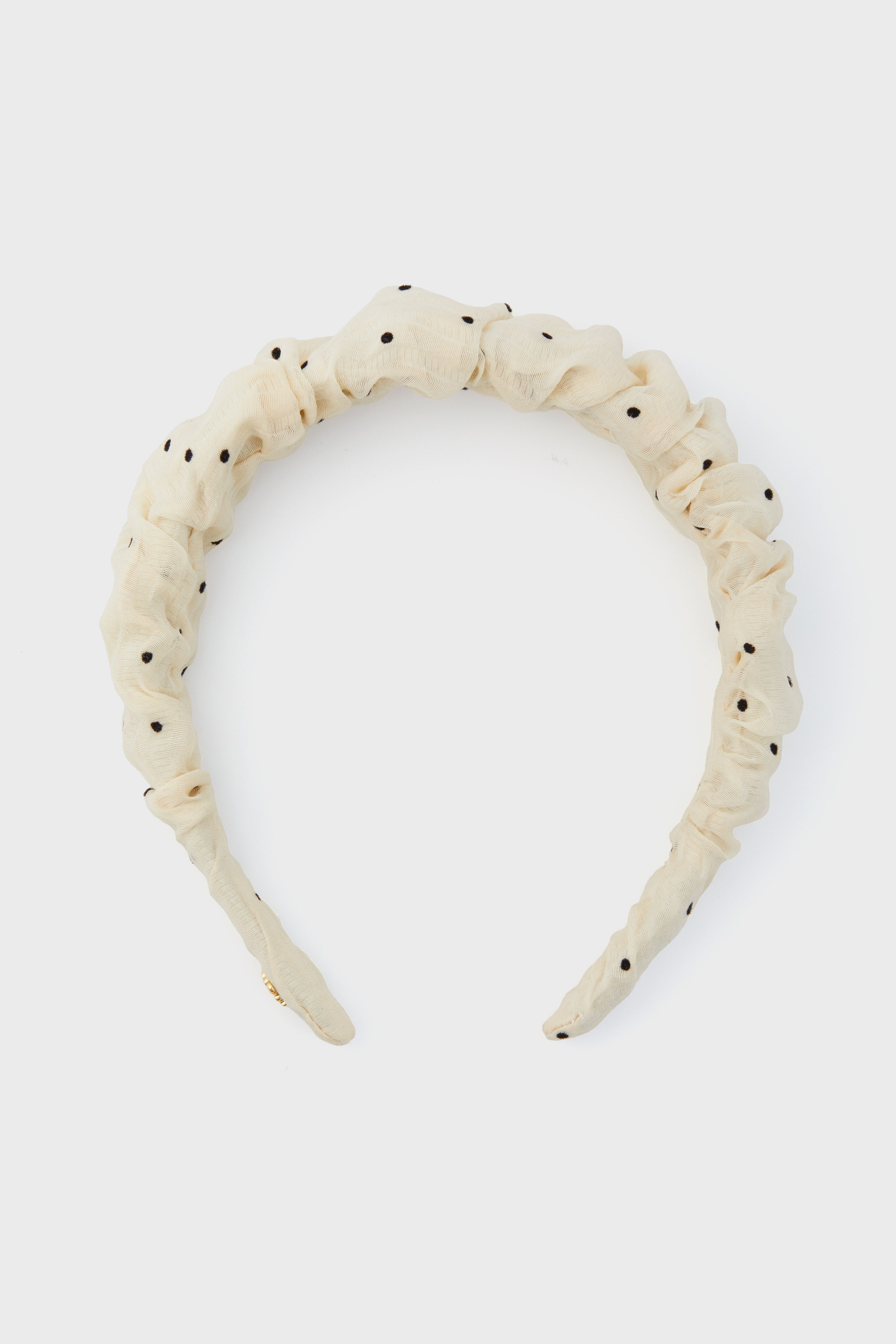 Cream Polka Dot Kelly Headband-Charming Tale Store