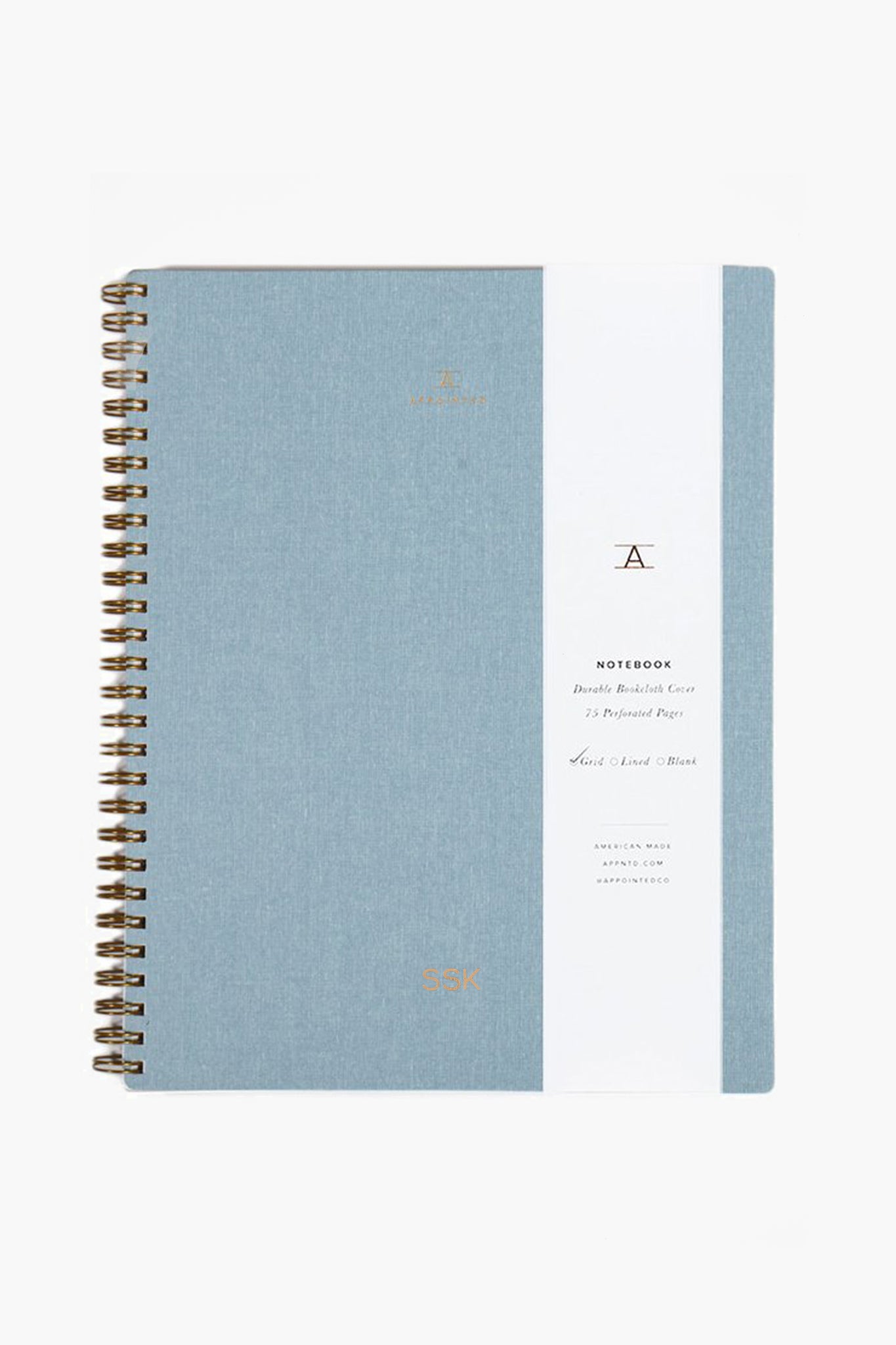 Chambray Blue Lined Notebook-Charming Tale Store