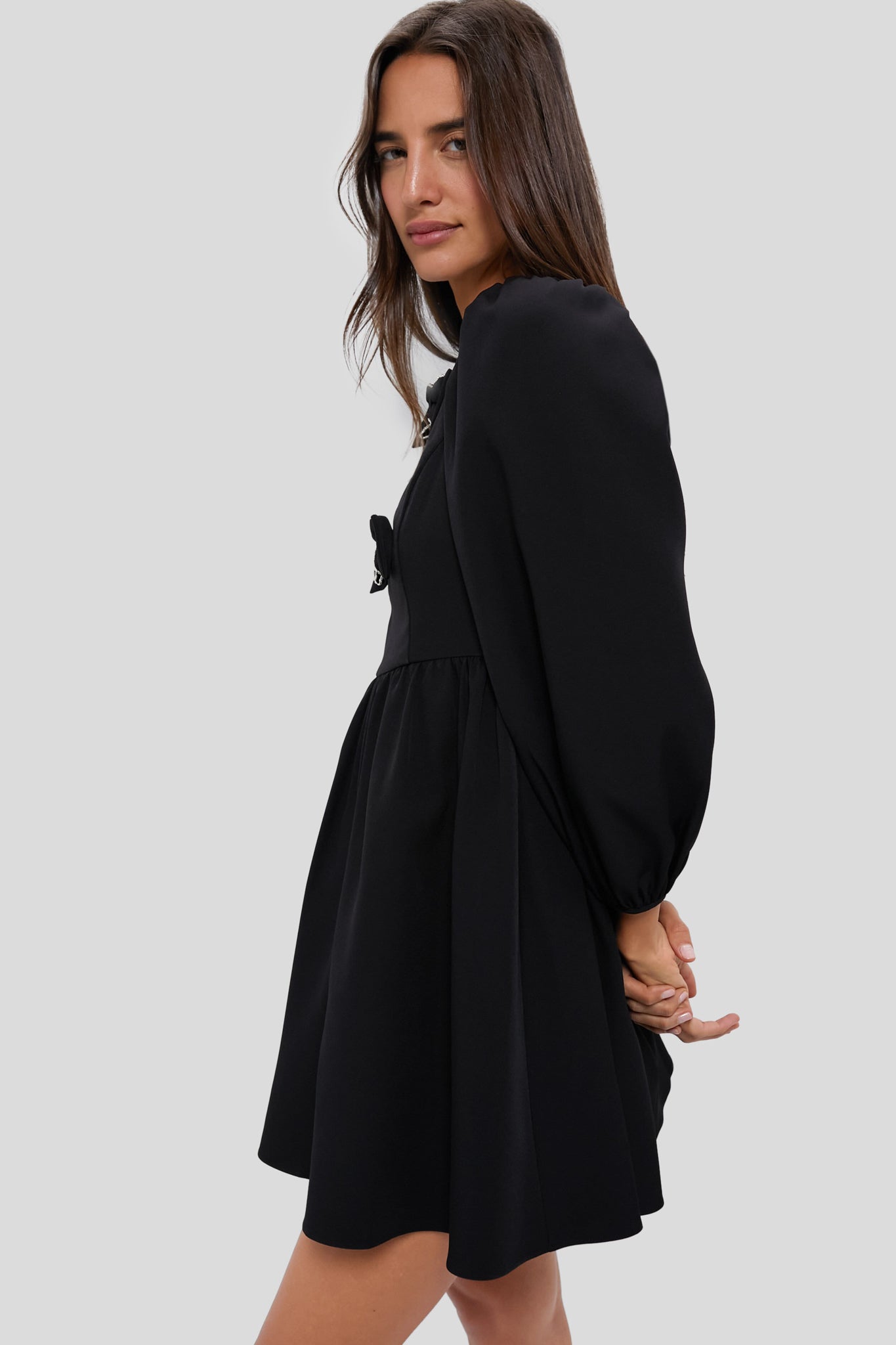 Embellished Bow Blair Mini Dress-Charming Tale Store